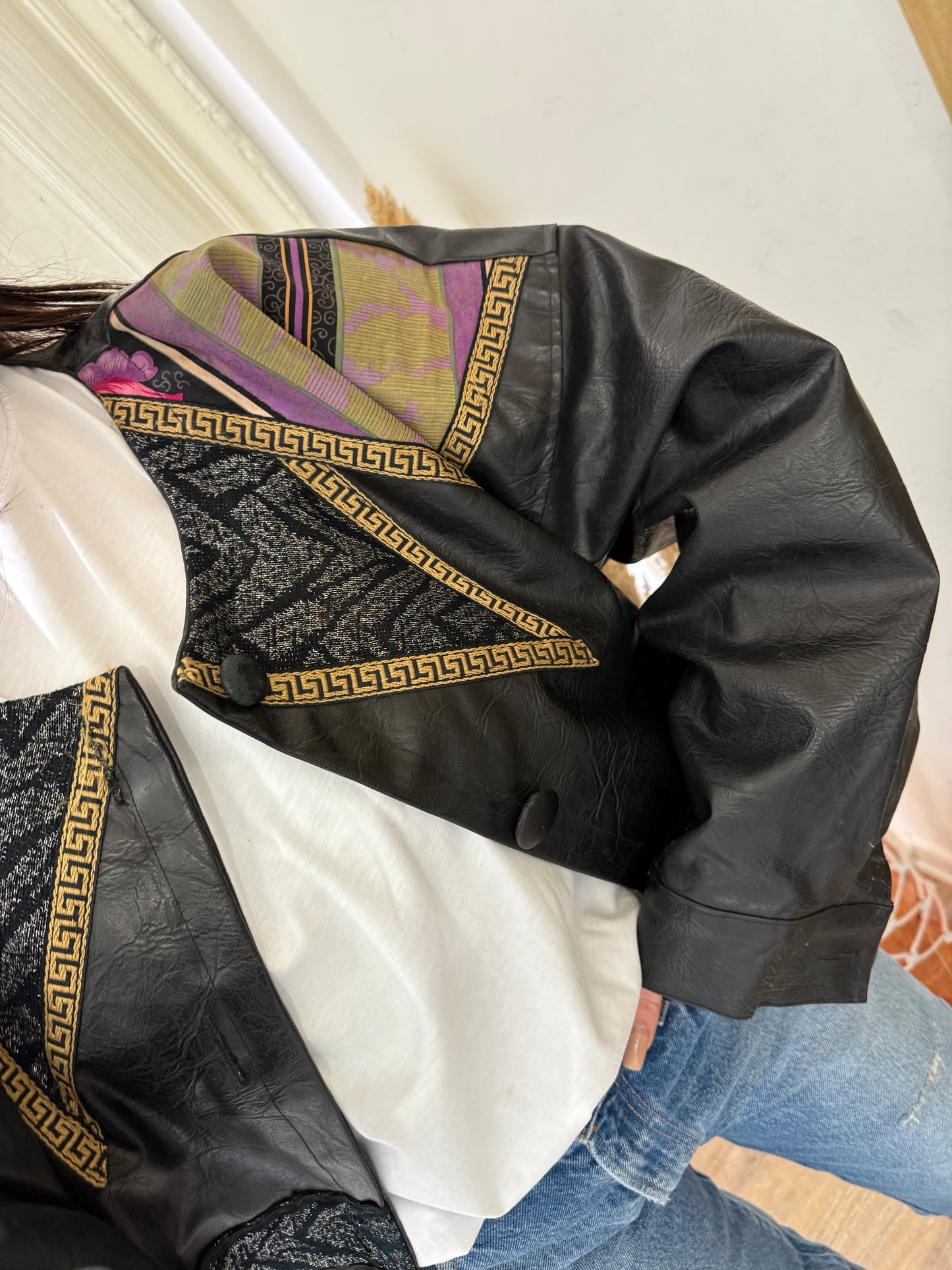 Giacca in vera pelle Over