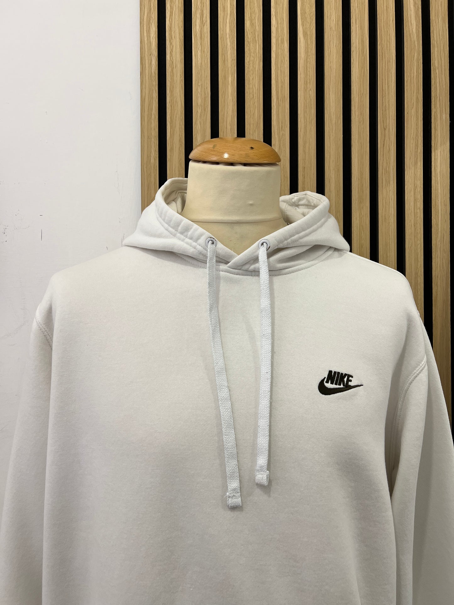 Felpa con Cappuccio Nike Club Fleece – Bianca – Taglia XL