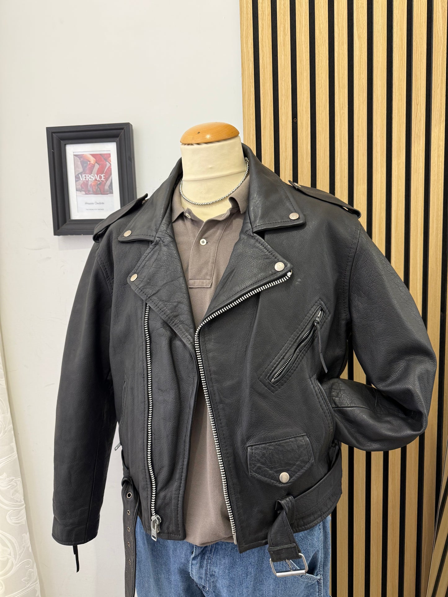 Chiodo in vera pelle, unisex