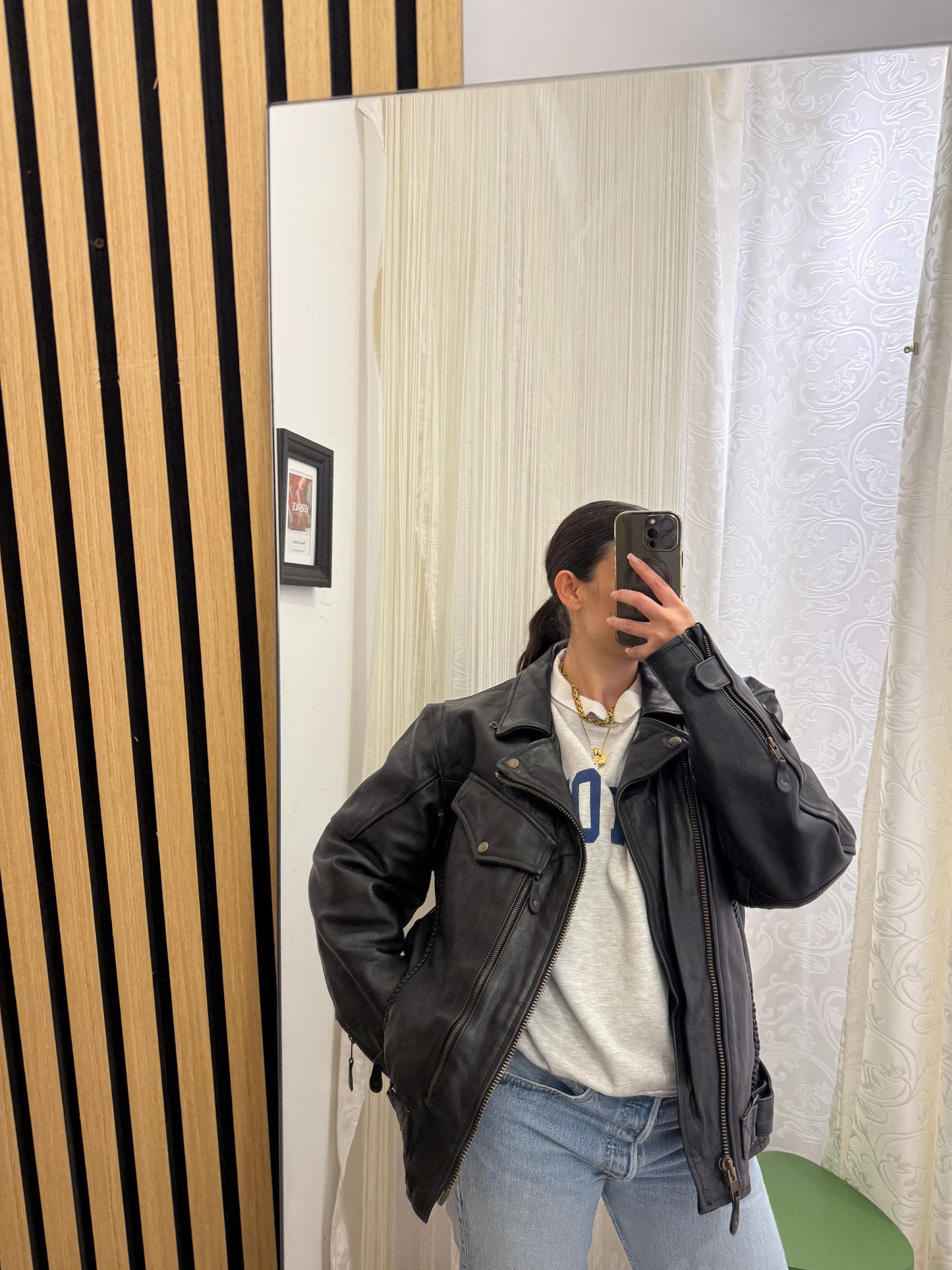 Chiodo in vera pelle, unisex