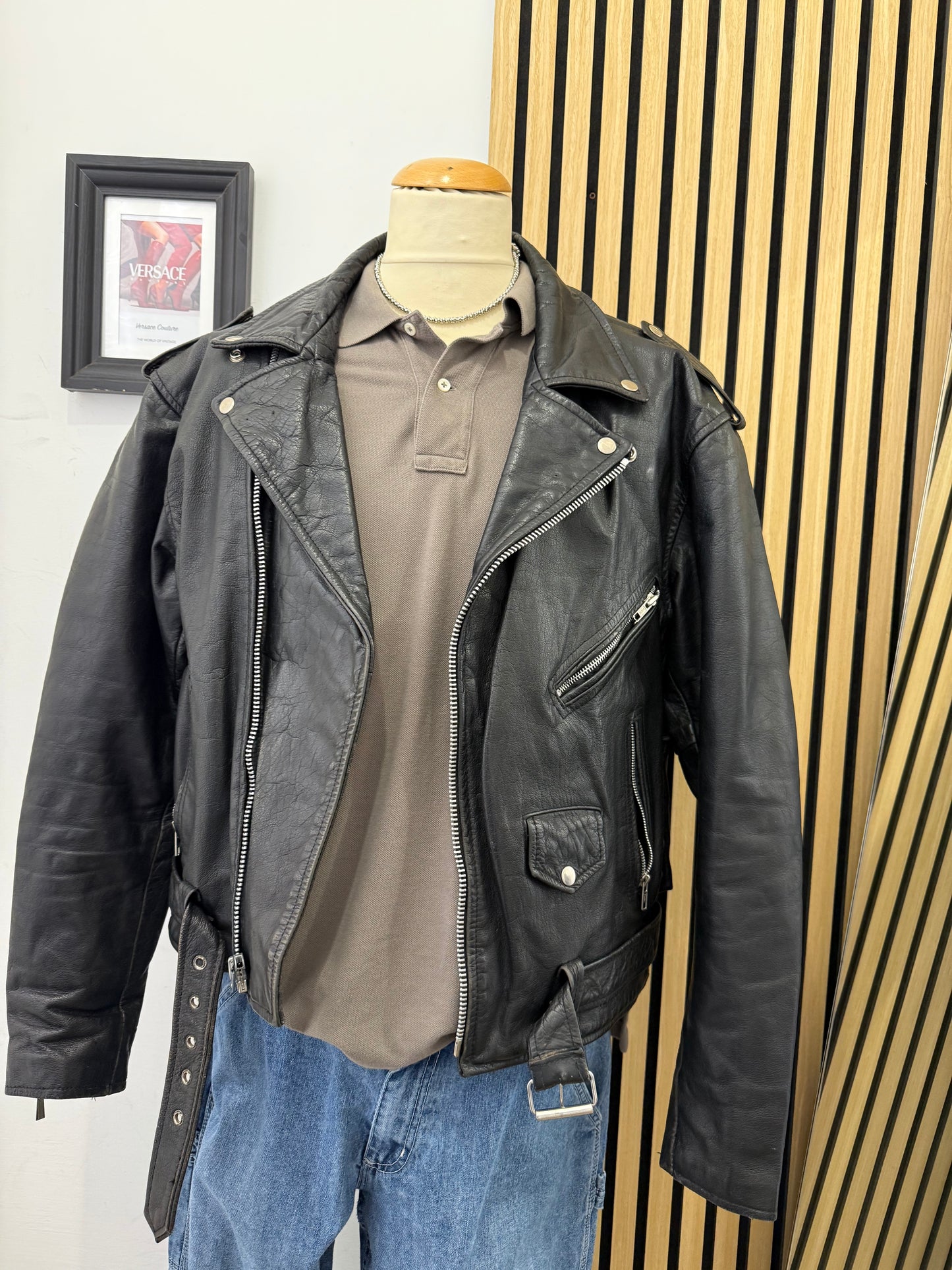 Chiodo in vera pelle, unisex