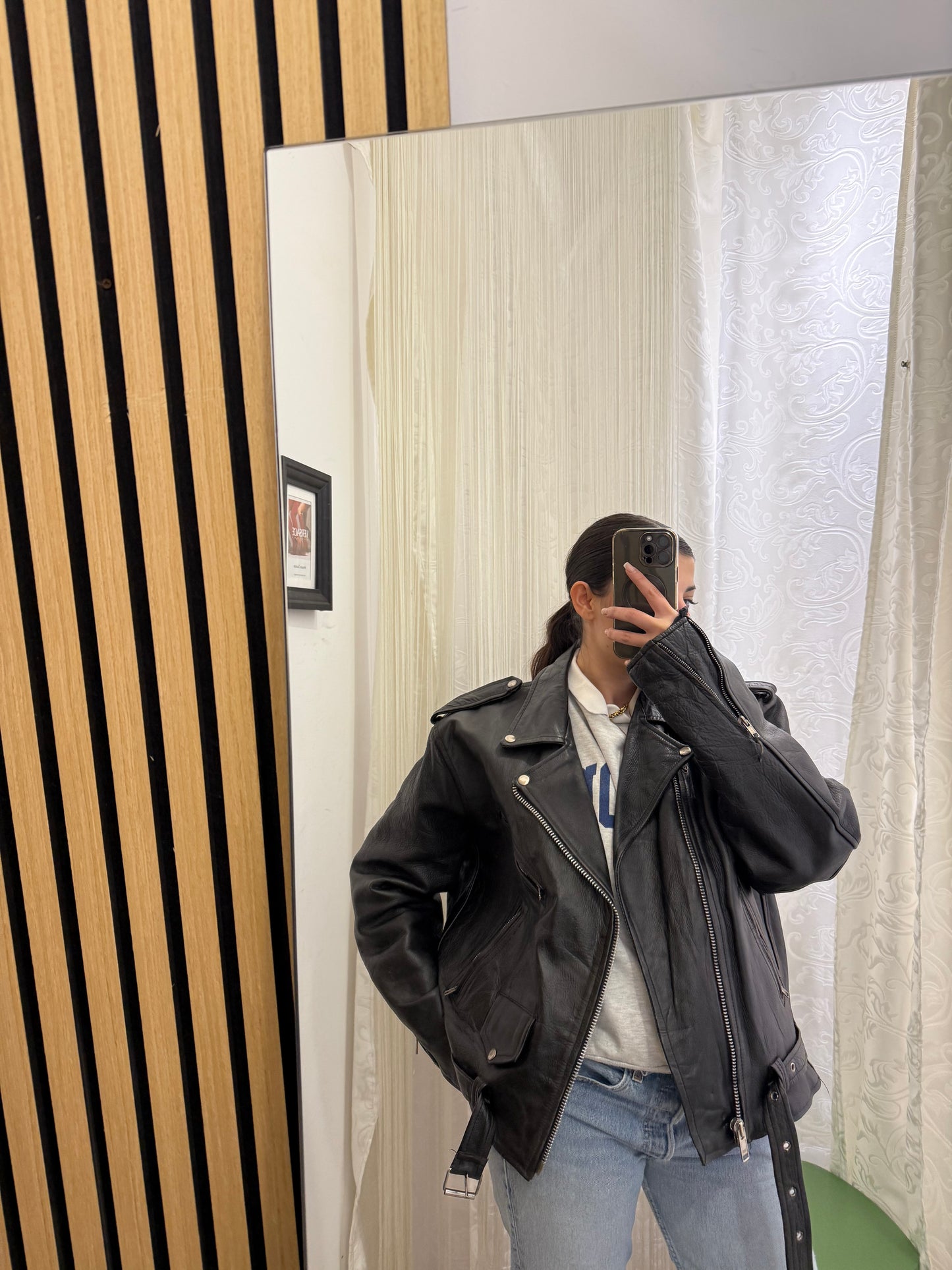 Chiodo in vera pelle, unisex