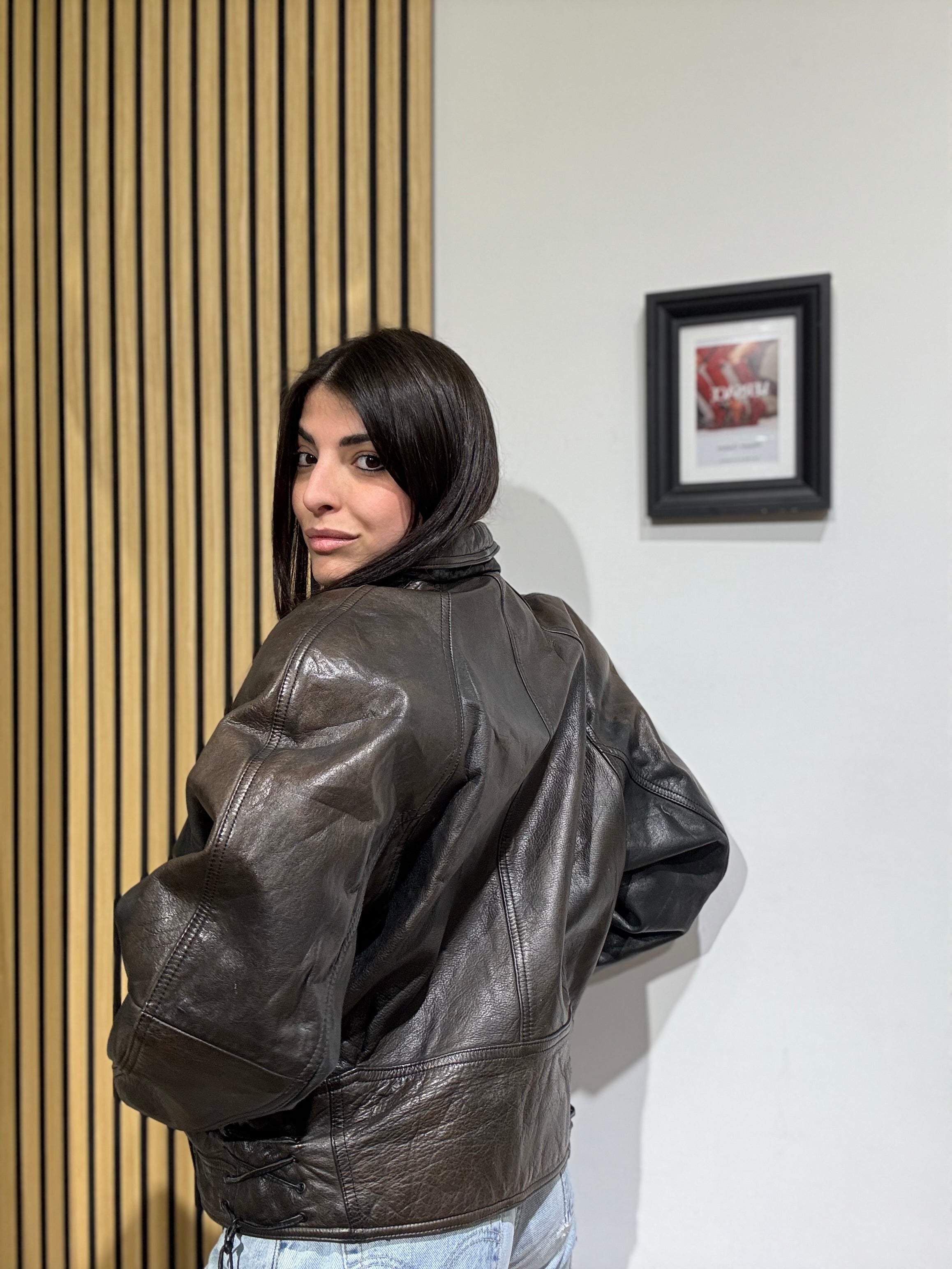 Giacca in Vera Pelle unisex over