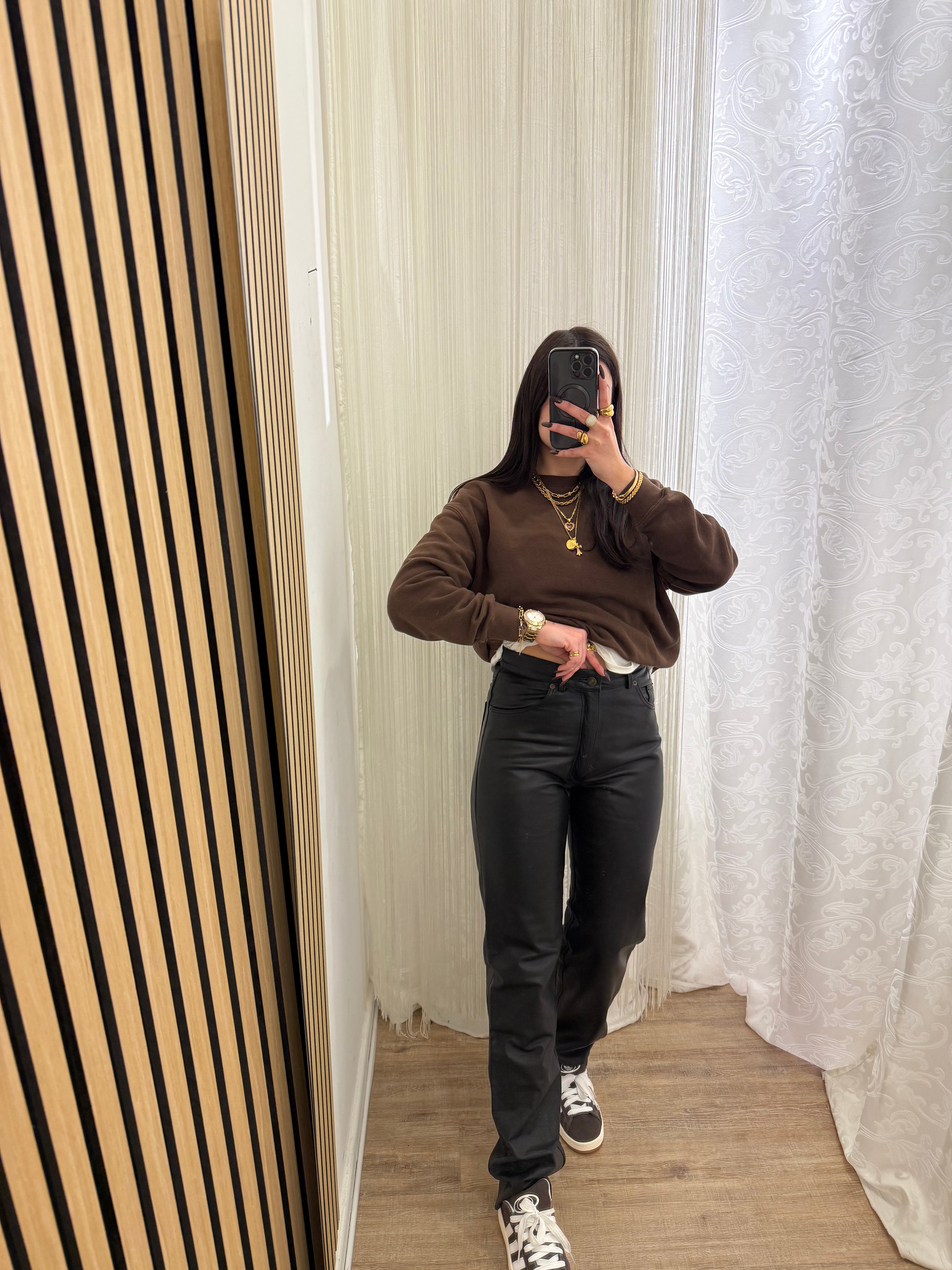 Pantalone in vera pelle