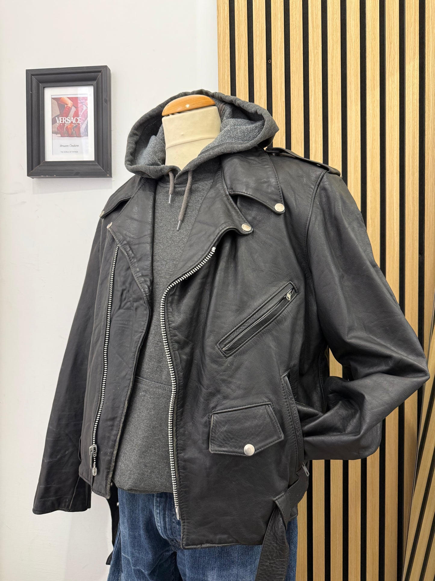 Chiodo in vera pelle, unisex