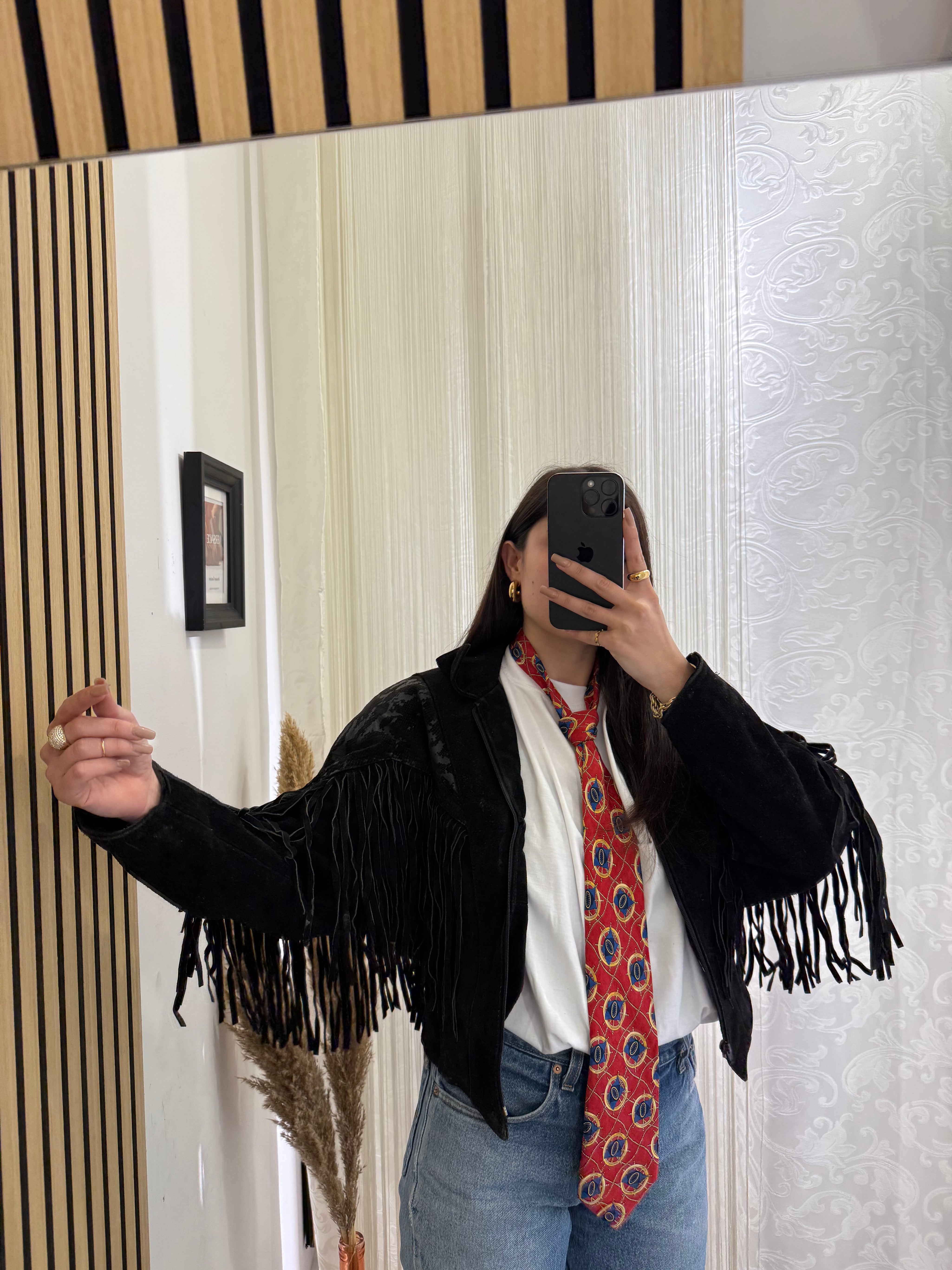 Giacca In Vera Pelle Crop