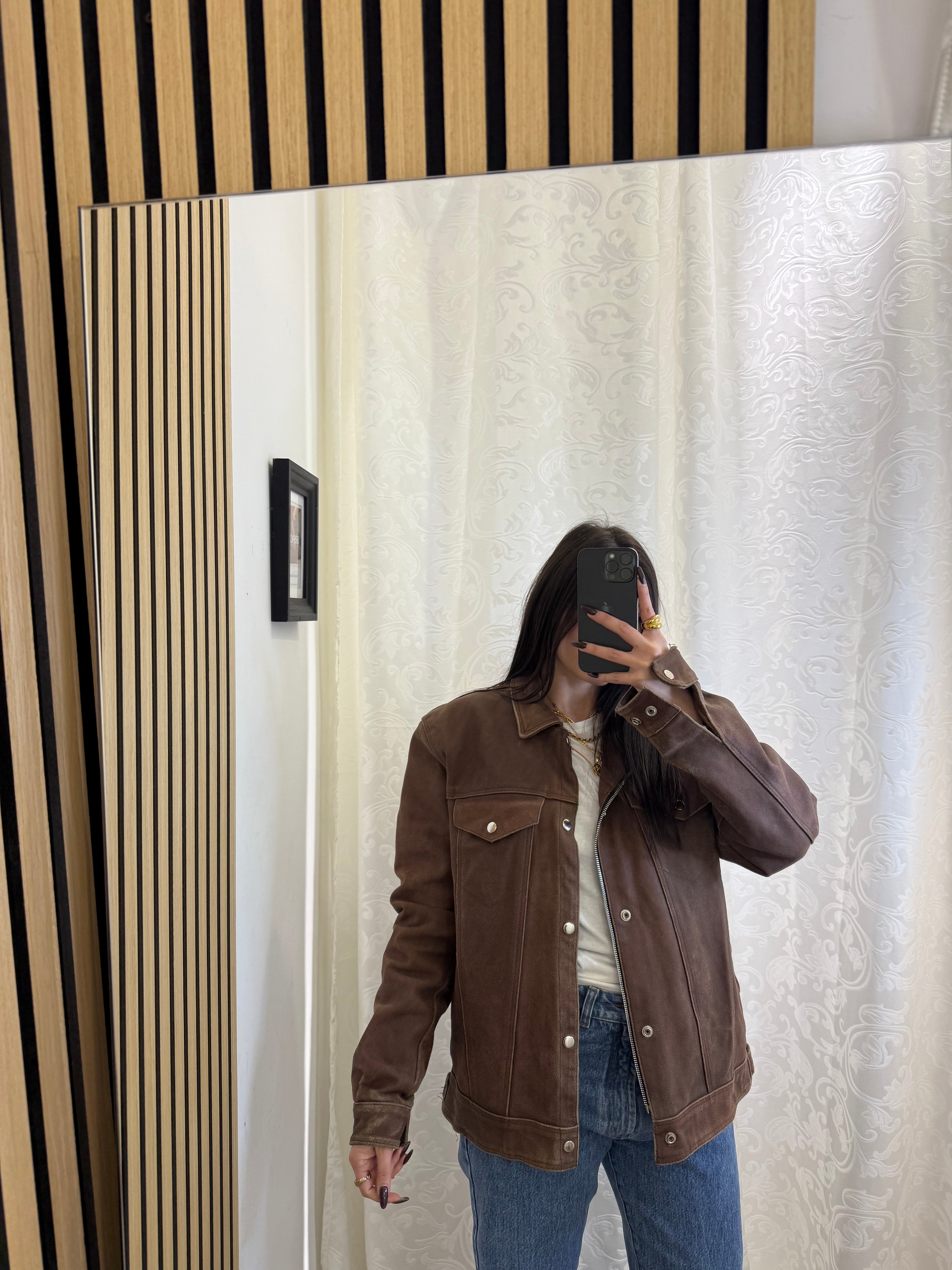 Giacca in Vera Pelle unisex Trapuntata