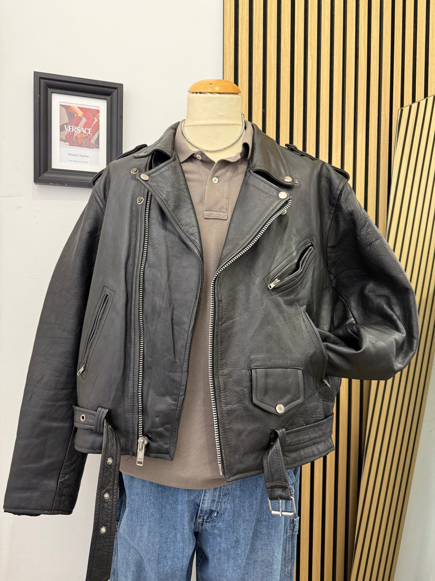 Chiodo in vera pelle, unisex