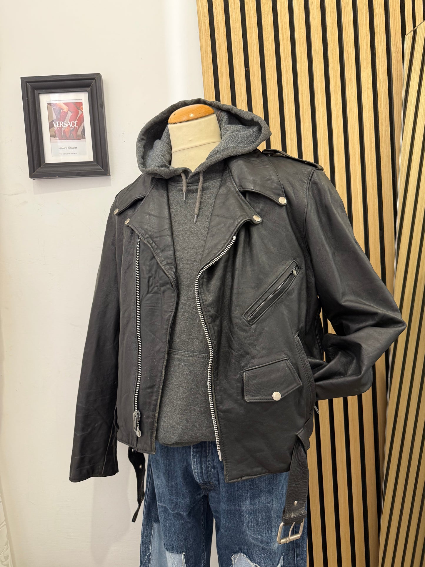 Chiodo in vera pelle, unisex