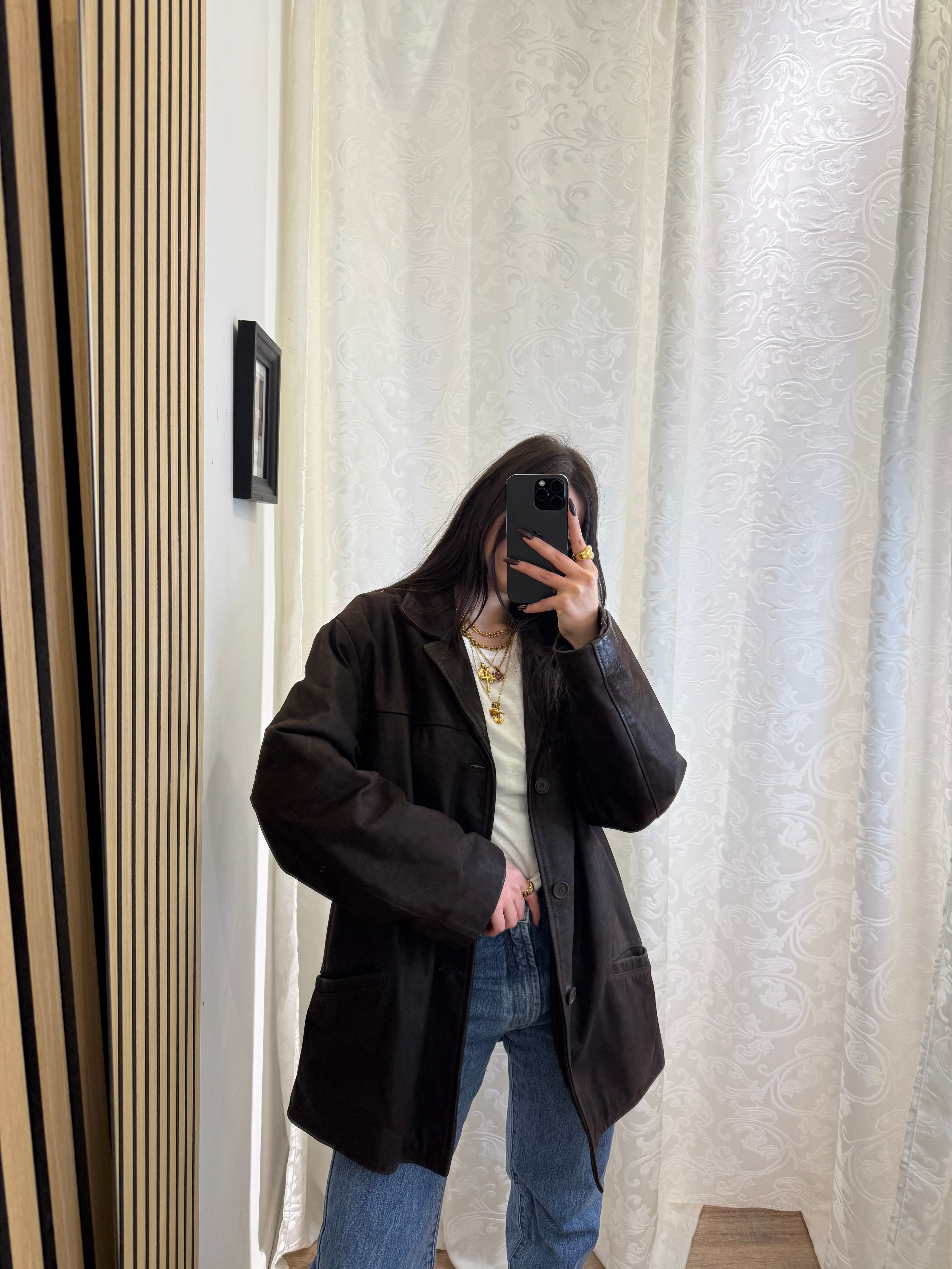Giacca in Vera Pelle unisex trapuntata