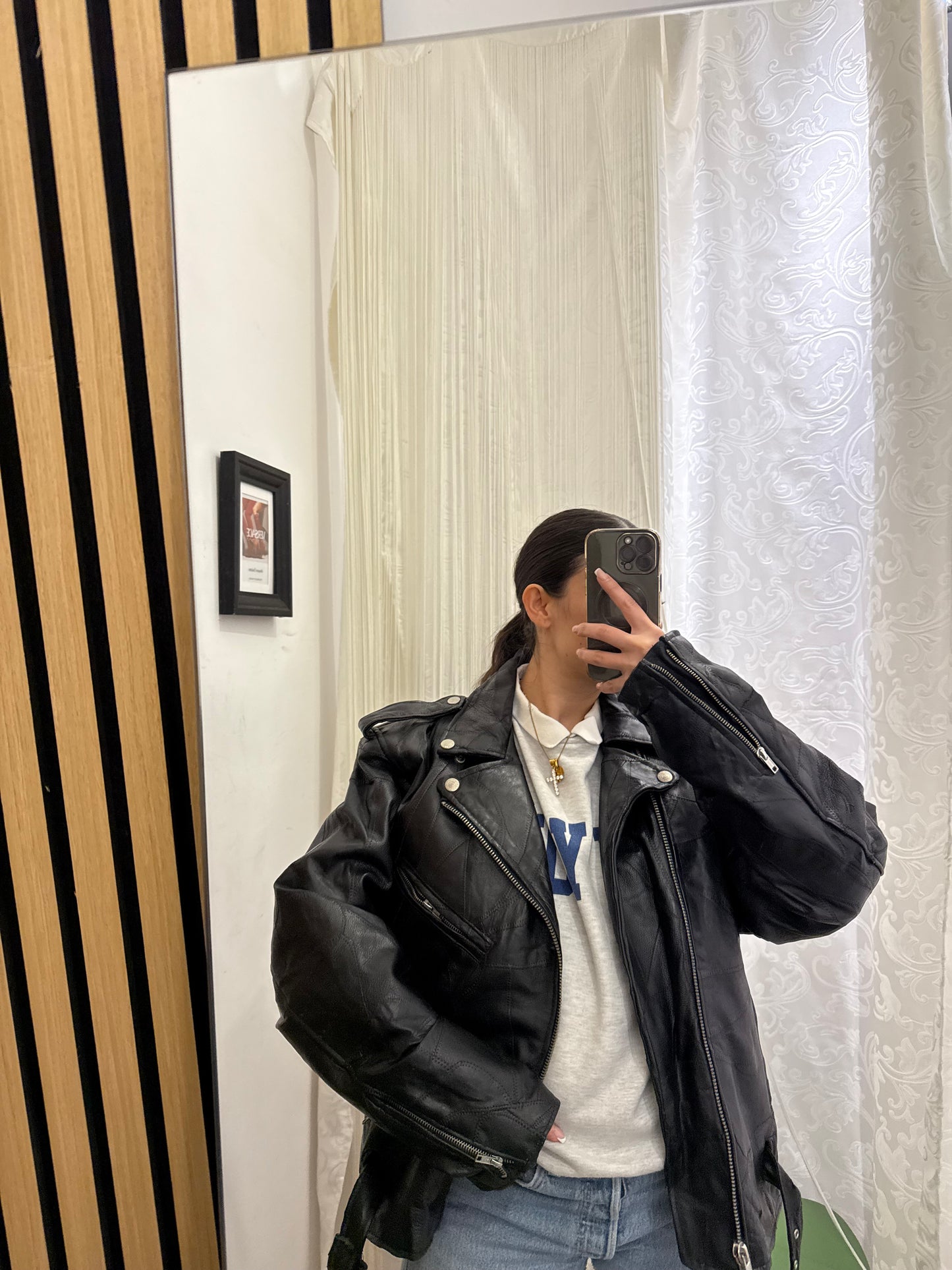 Chiodo Buffalo Leather in vera pelle, unisex