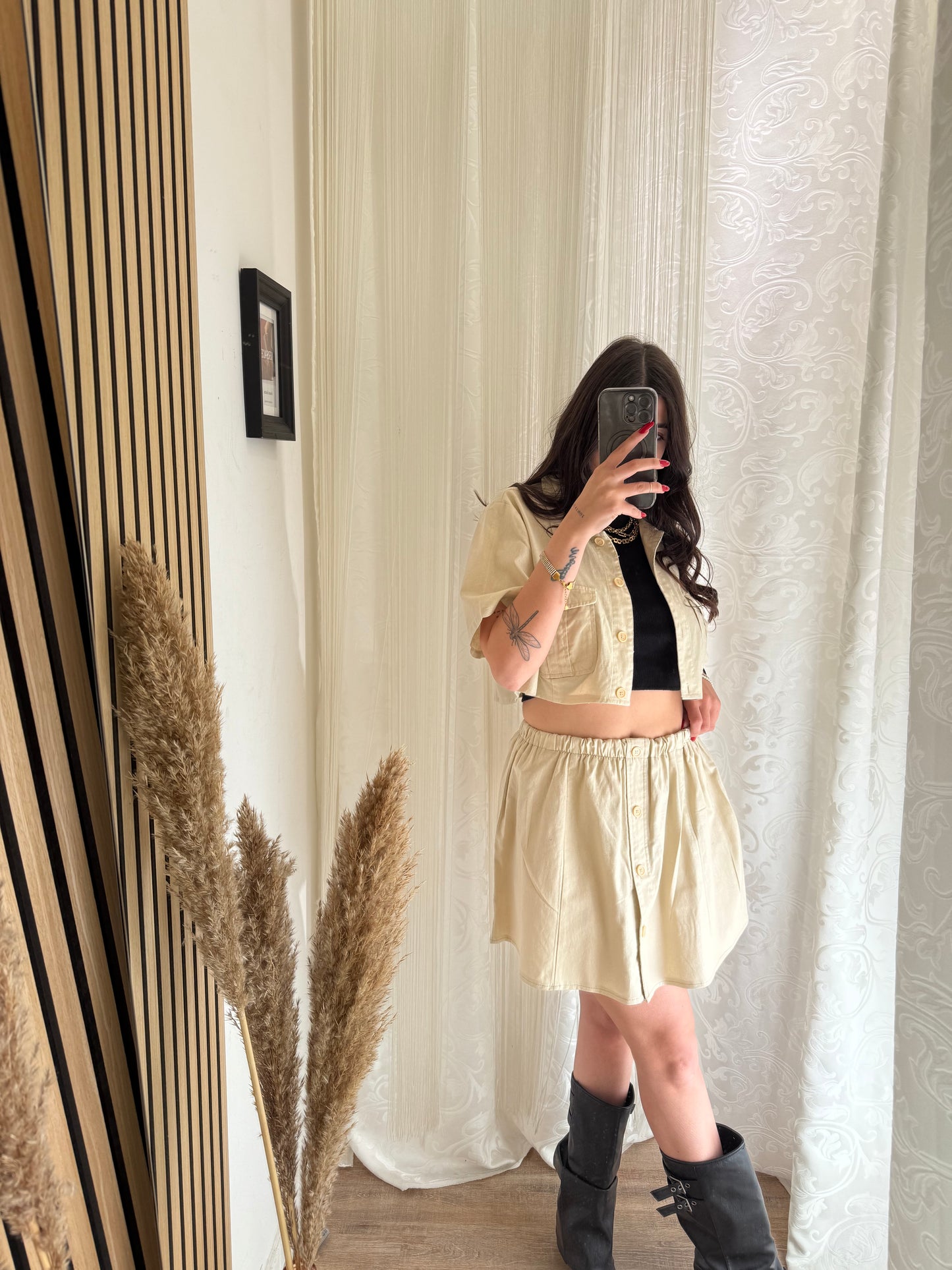 Coordinato Camicia Crop e gonna