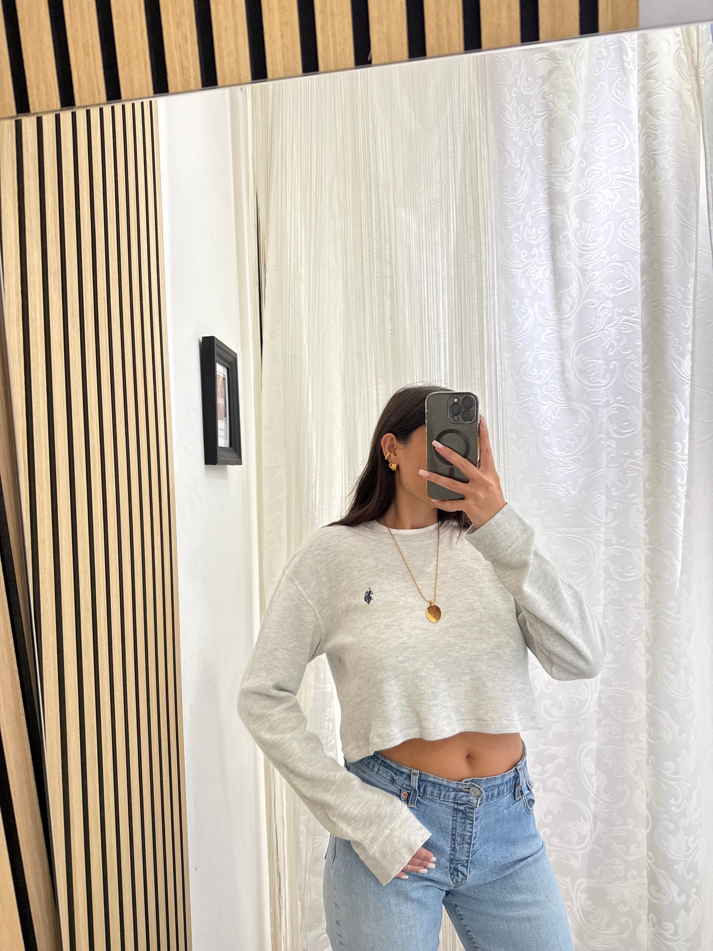 Maglietta crop U.S. polo