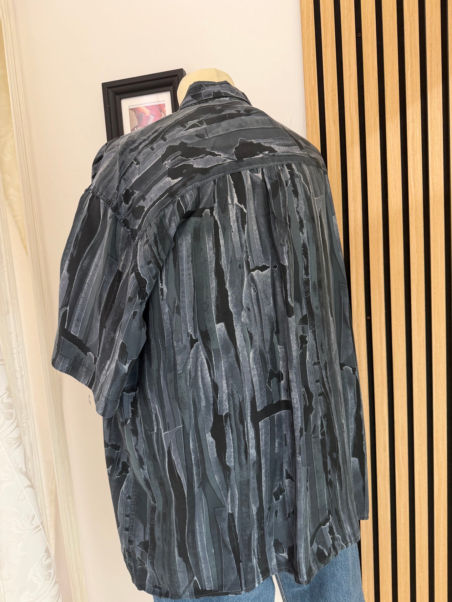 Camicia Vintage in seta a fantasia XL