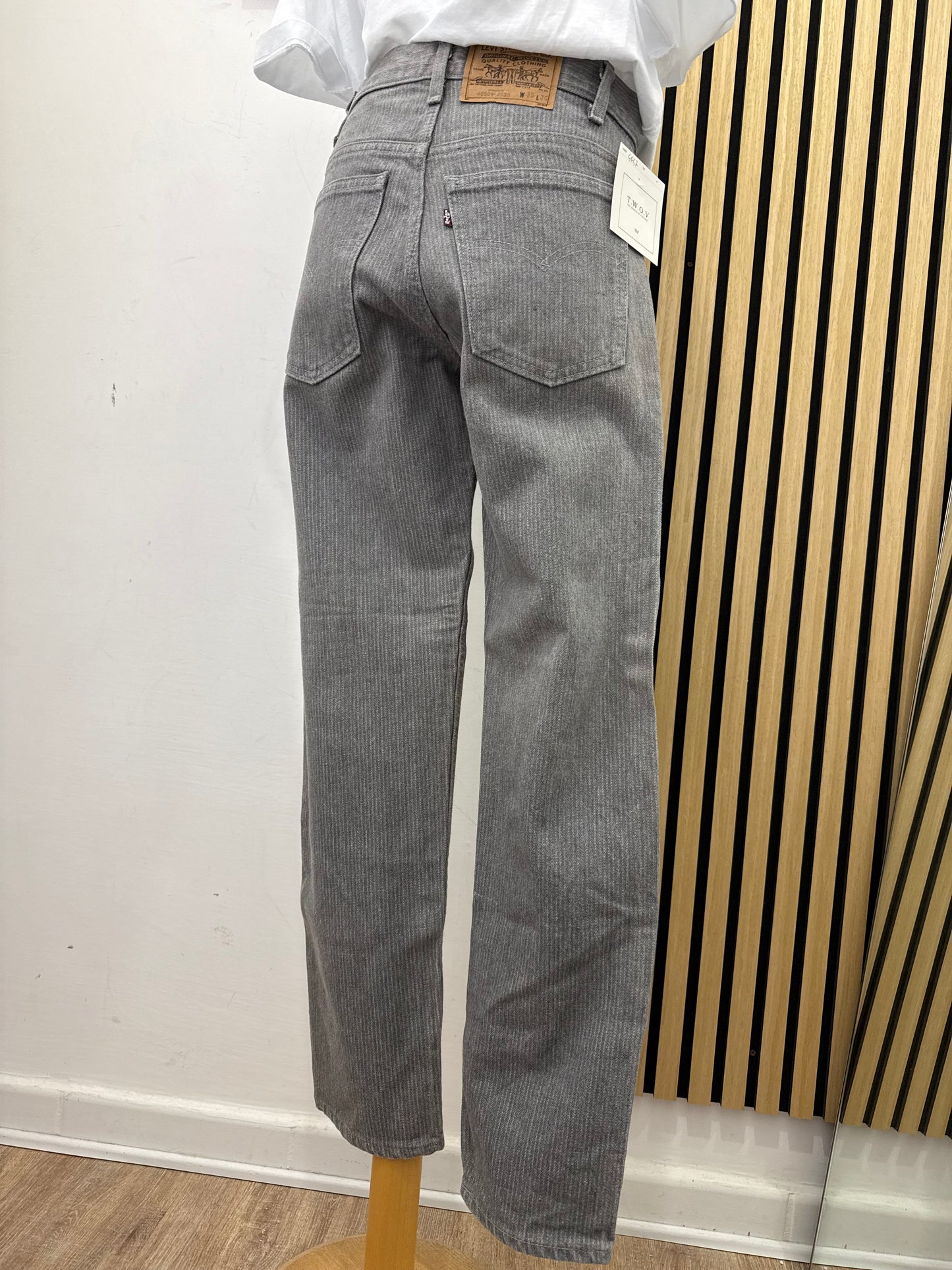 Vintage Levi's Pinstripe Jeans  Grey