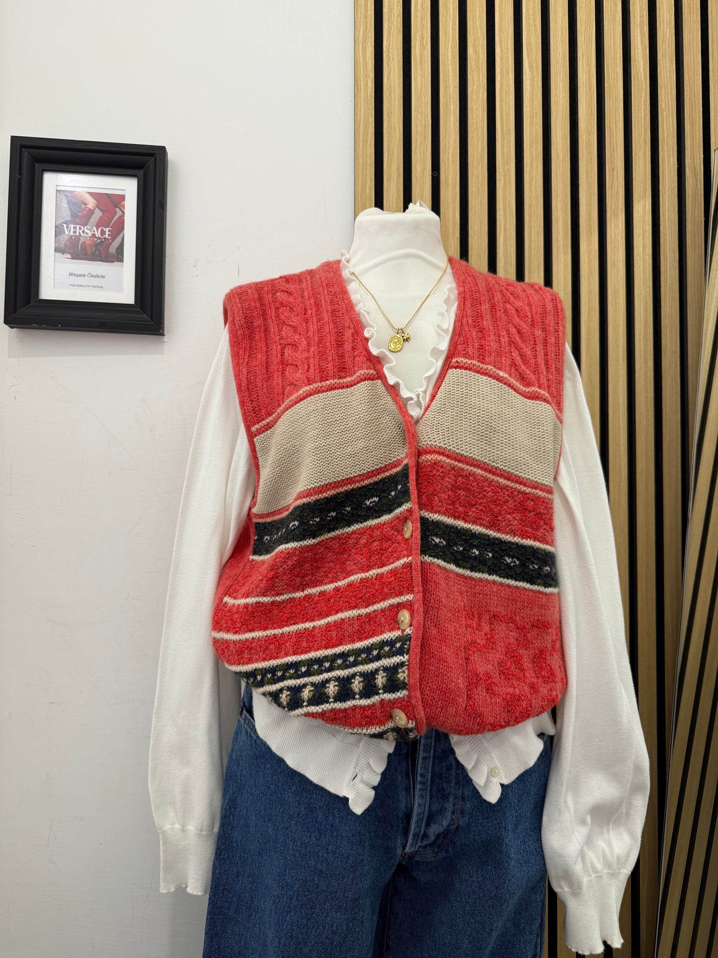 Cardigan smanicato Vintage