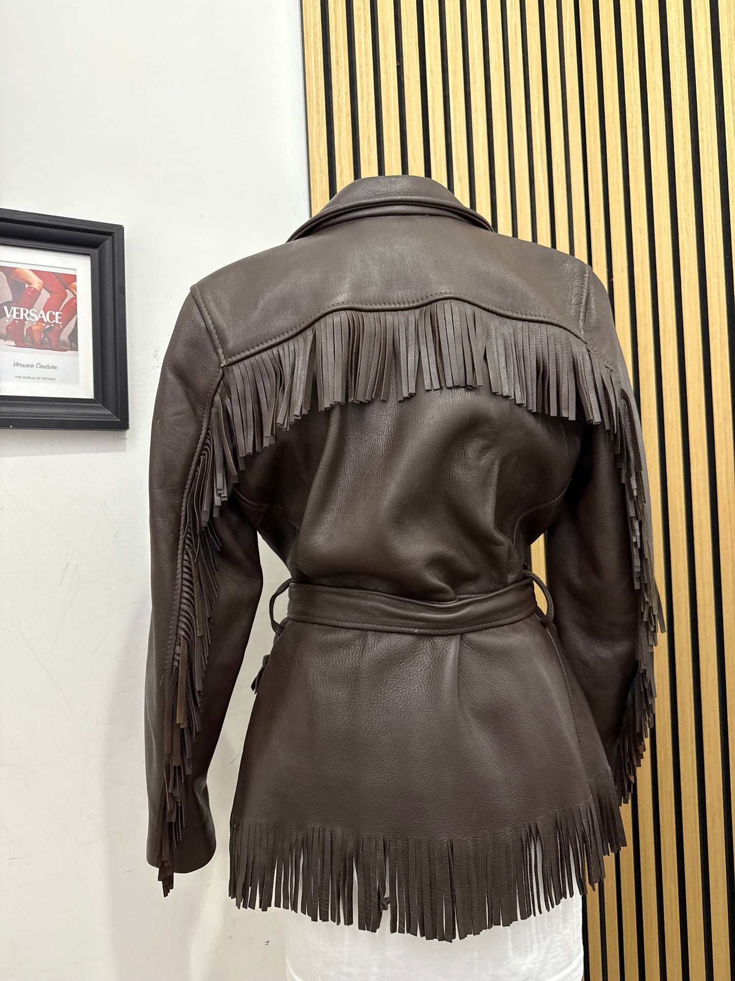 Giacca In Vera Pelle con frange