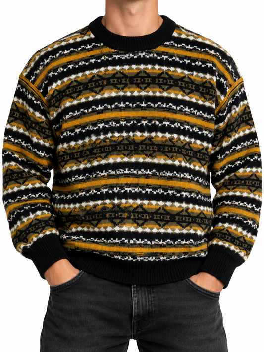 Maglione Vintage Fantasia Geometrica / Jacquard