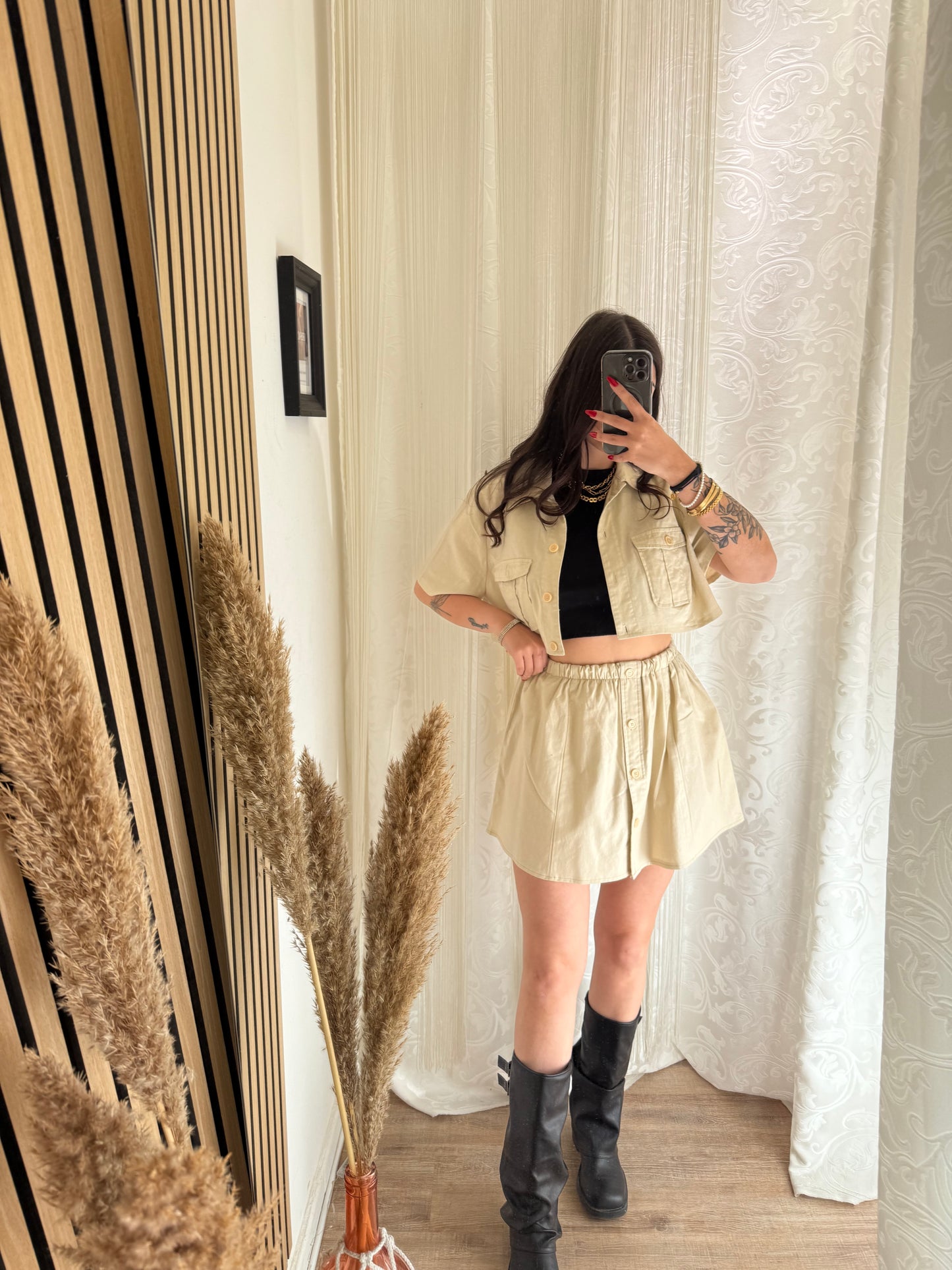Coordinato Camicia Crop e gonna