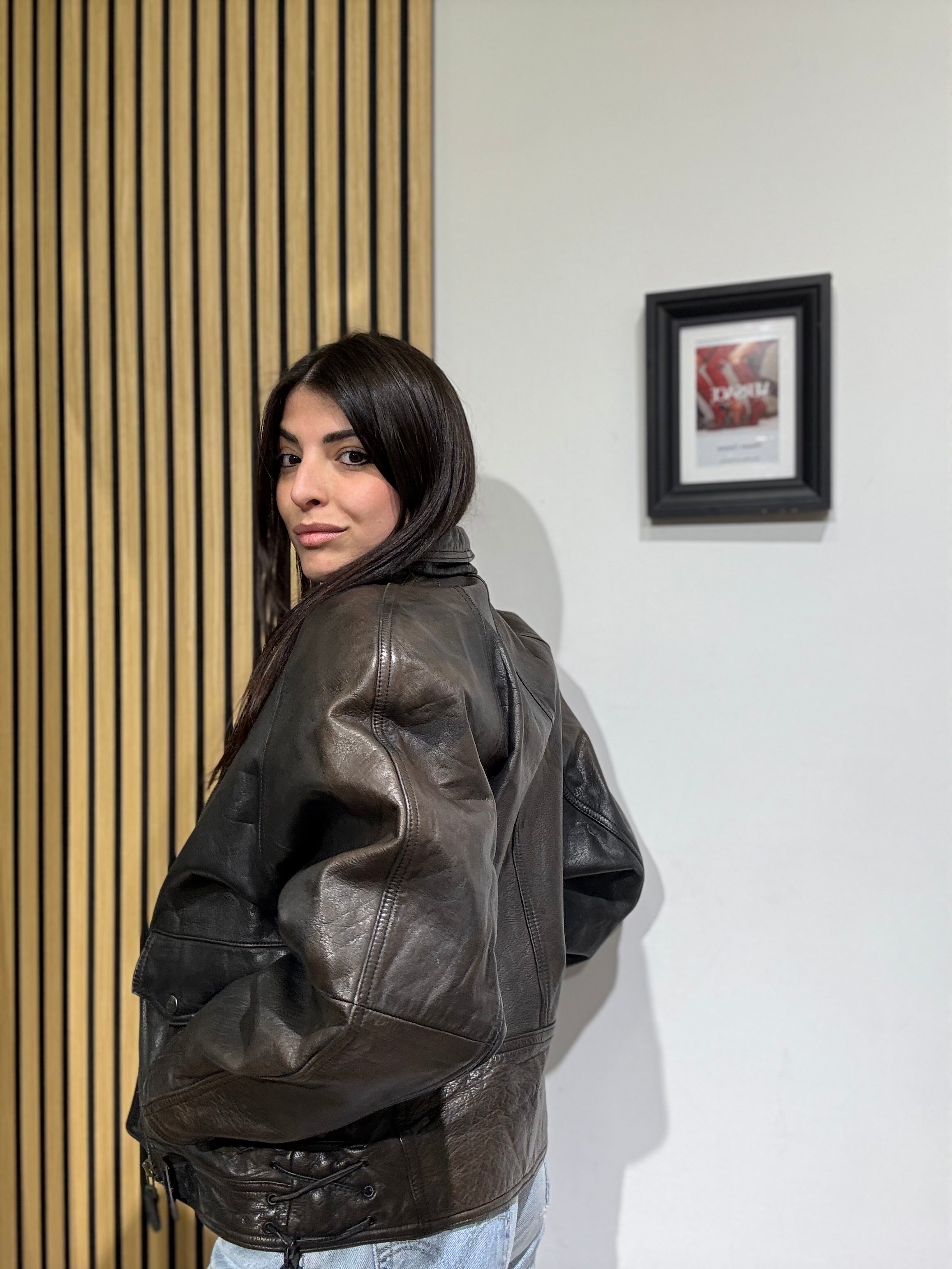 Giacca in Vera Pelle unisex over