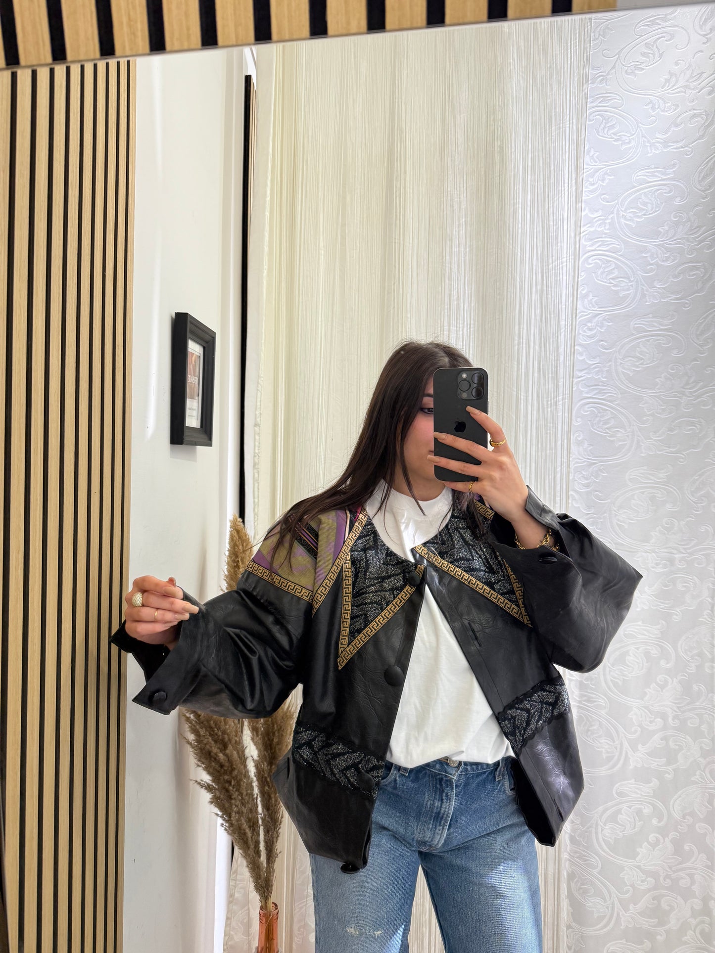 Giacca in vera pelle Over