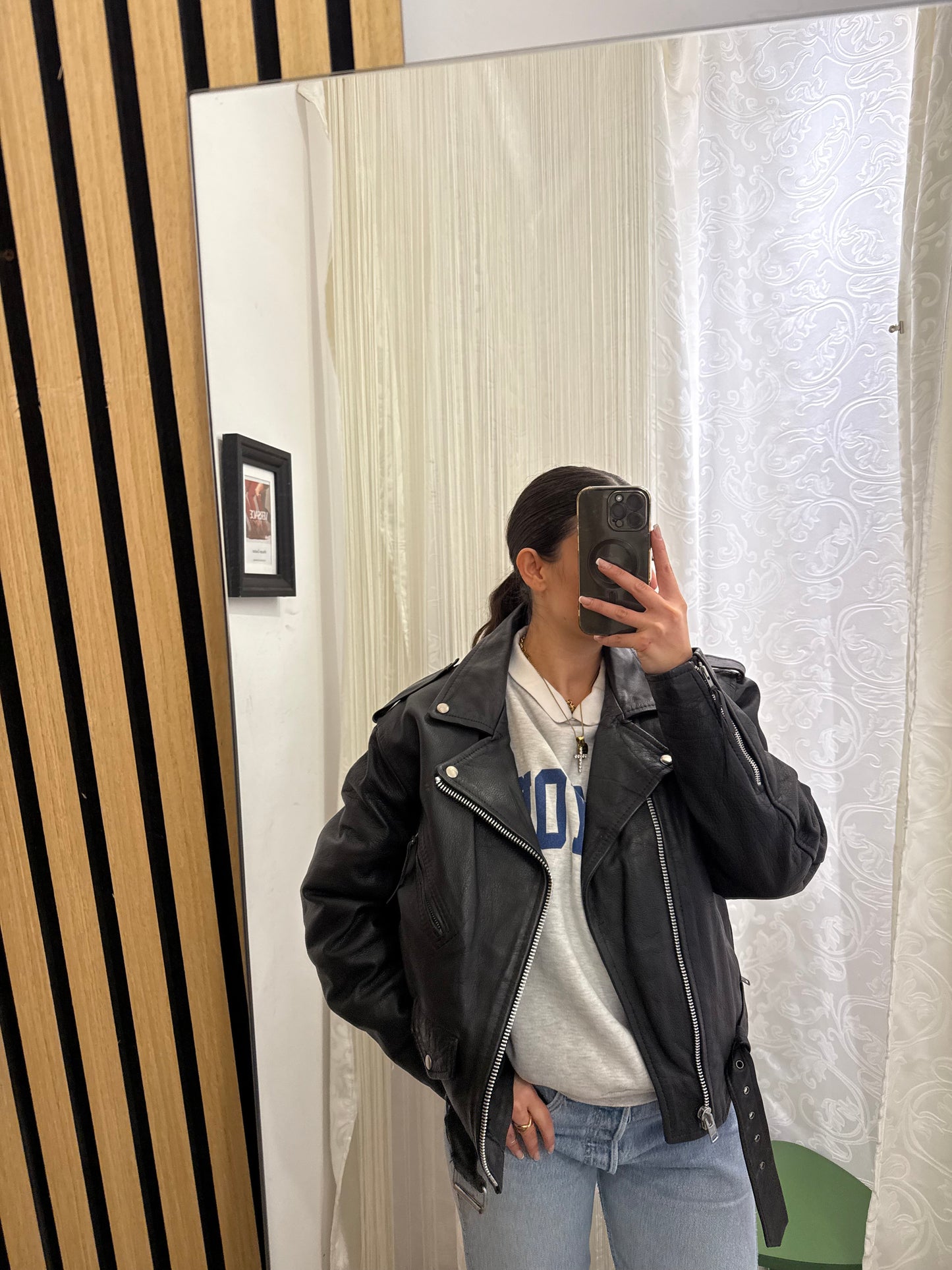 Chiodo in vera pelle, unisex