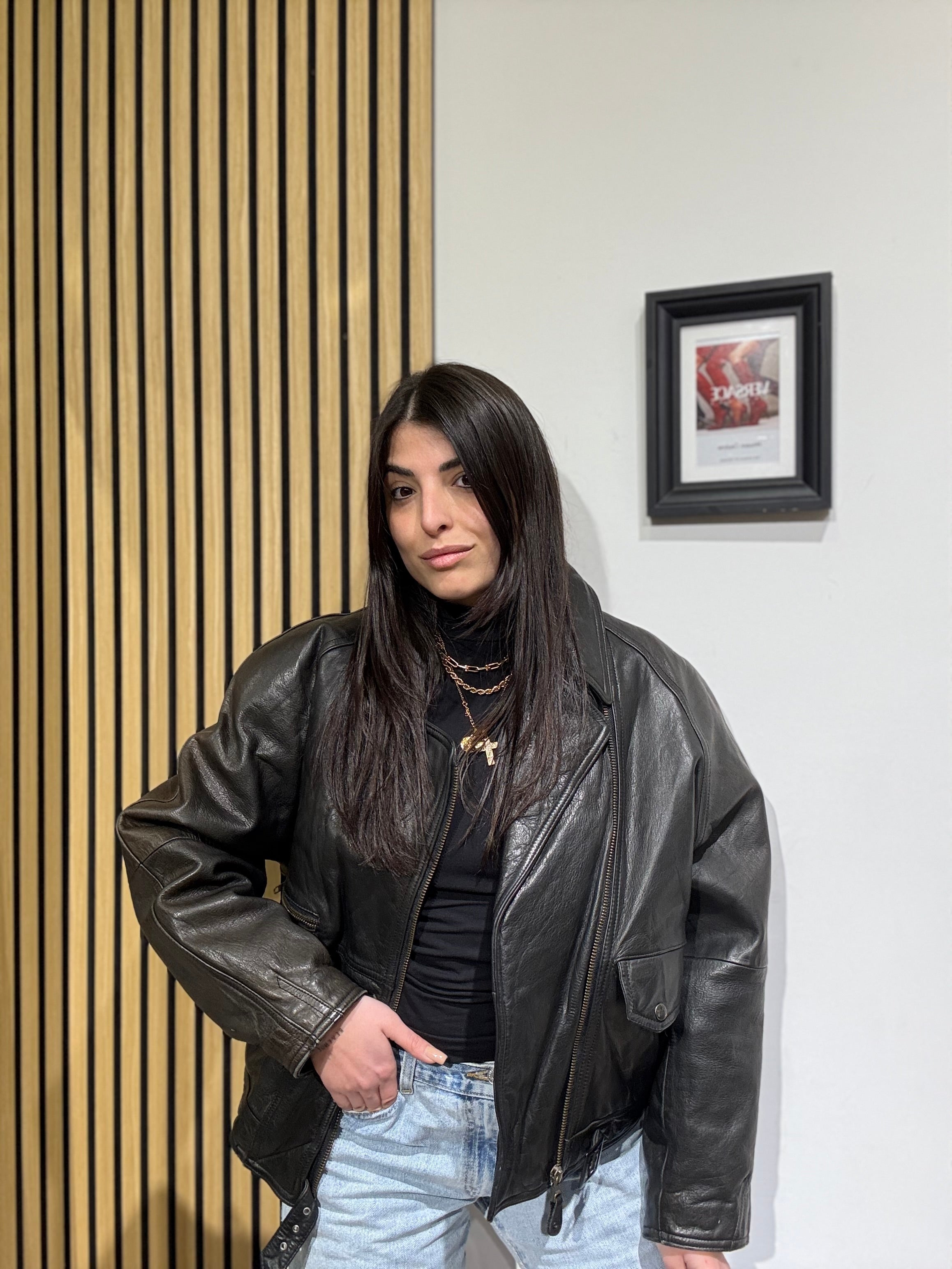 Giacca in Vera Pelle unisex over