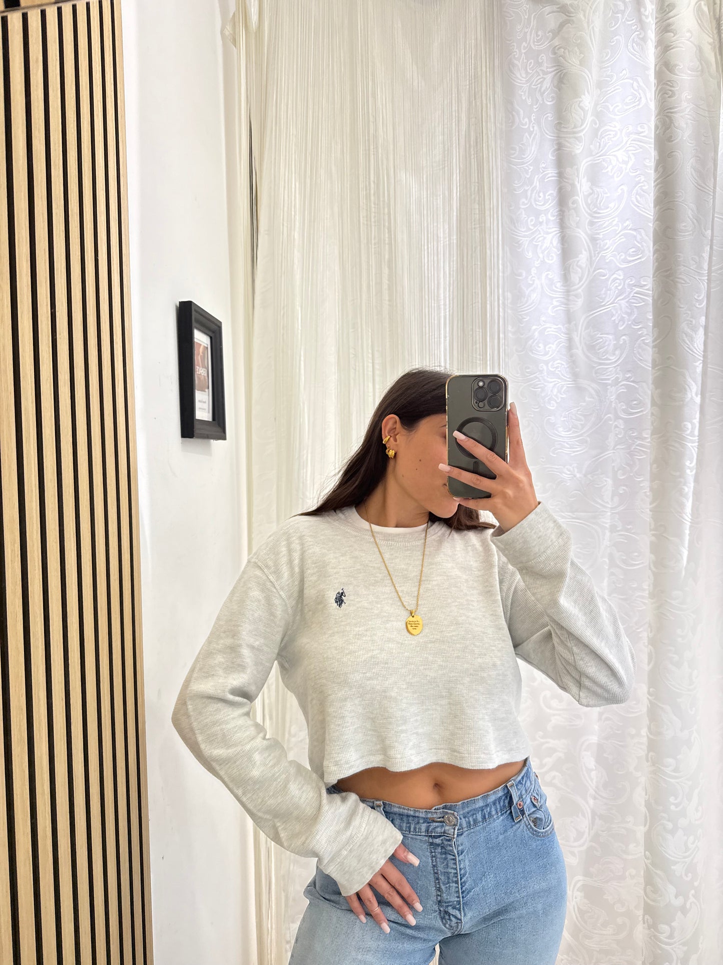 Maglietta crop U.S. polo