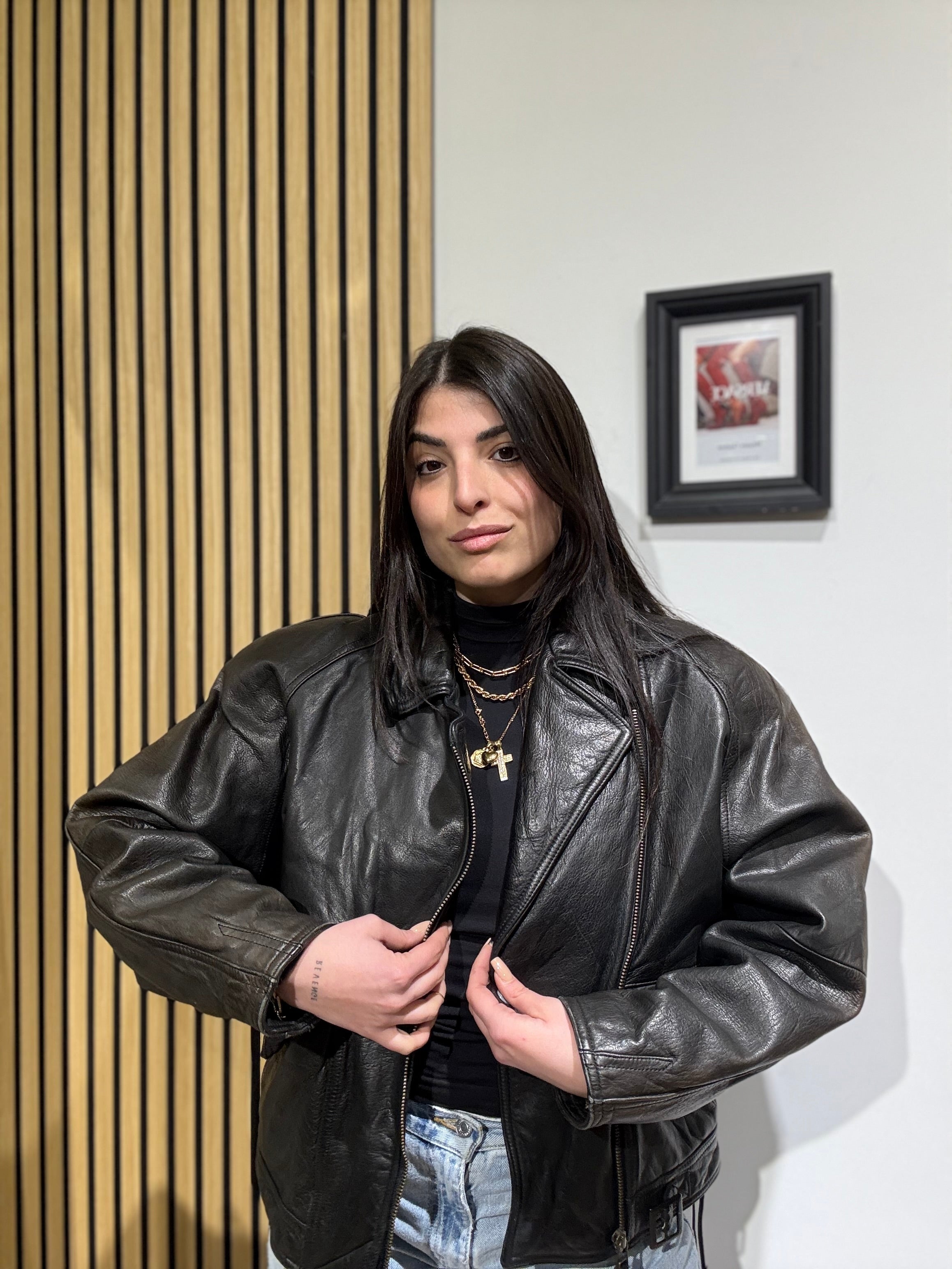 Giacca in Vera Pelle unisex over