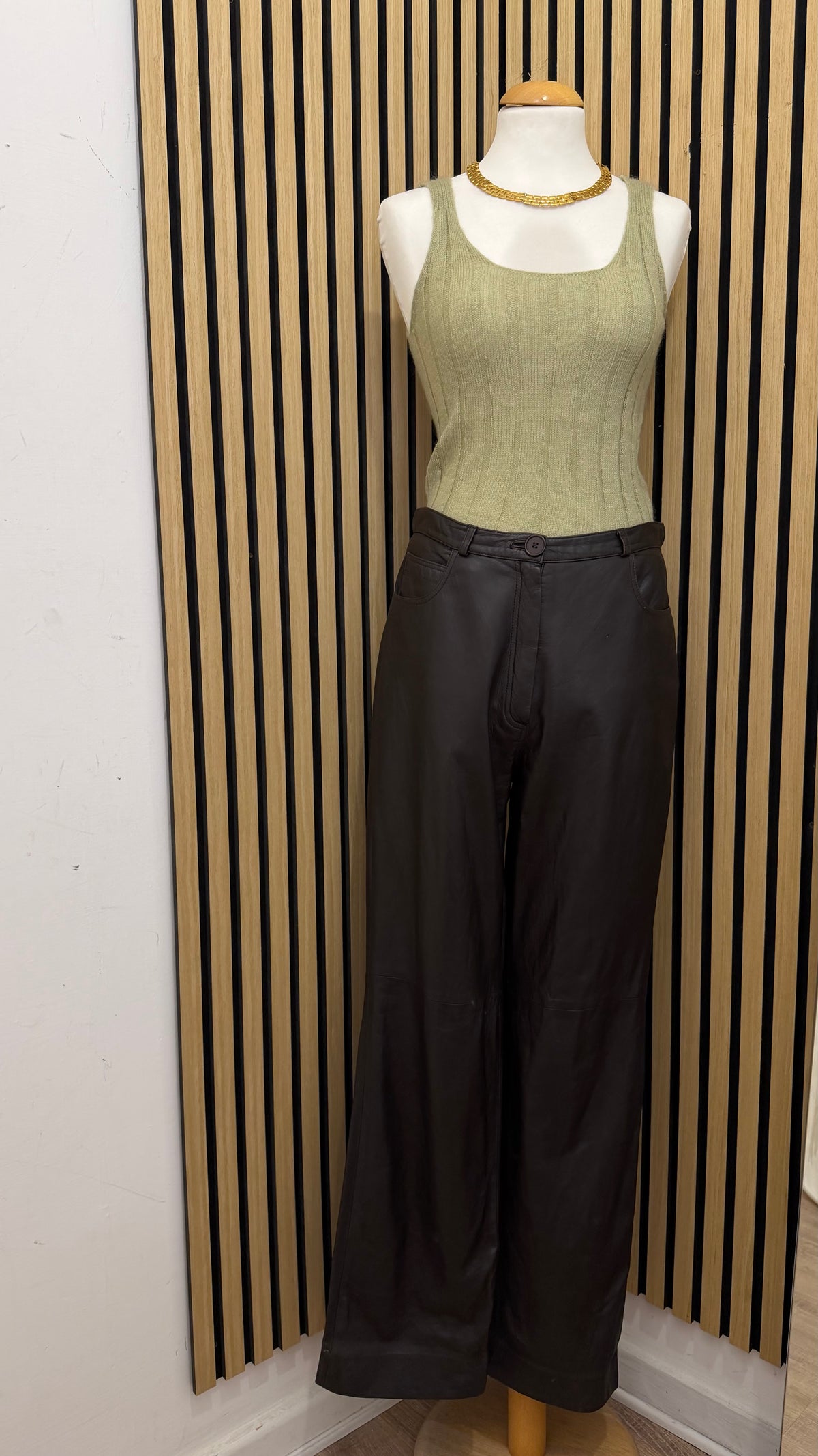 Pantaloni Vintage in Vera Pelle