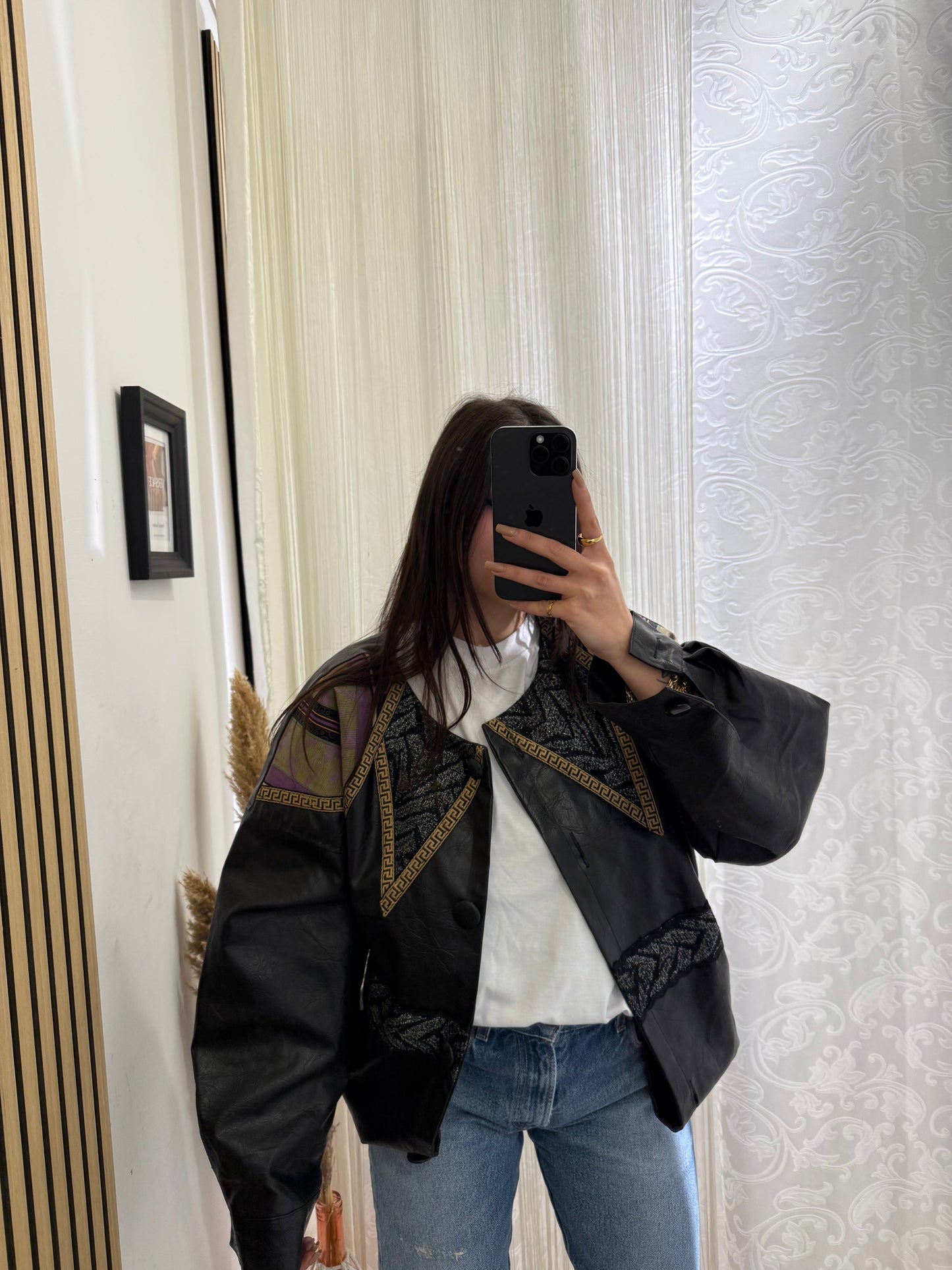 Giacca in vera pelle Over