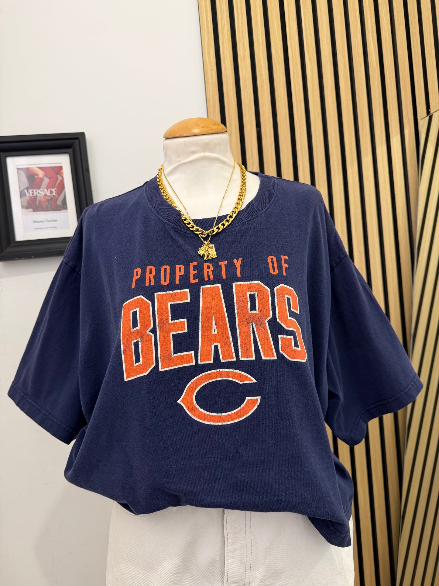 T-shirt crop Vintage Chicago Bears "Property Of"
