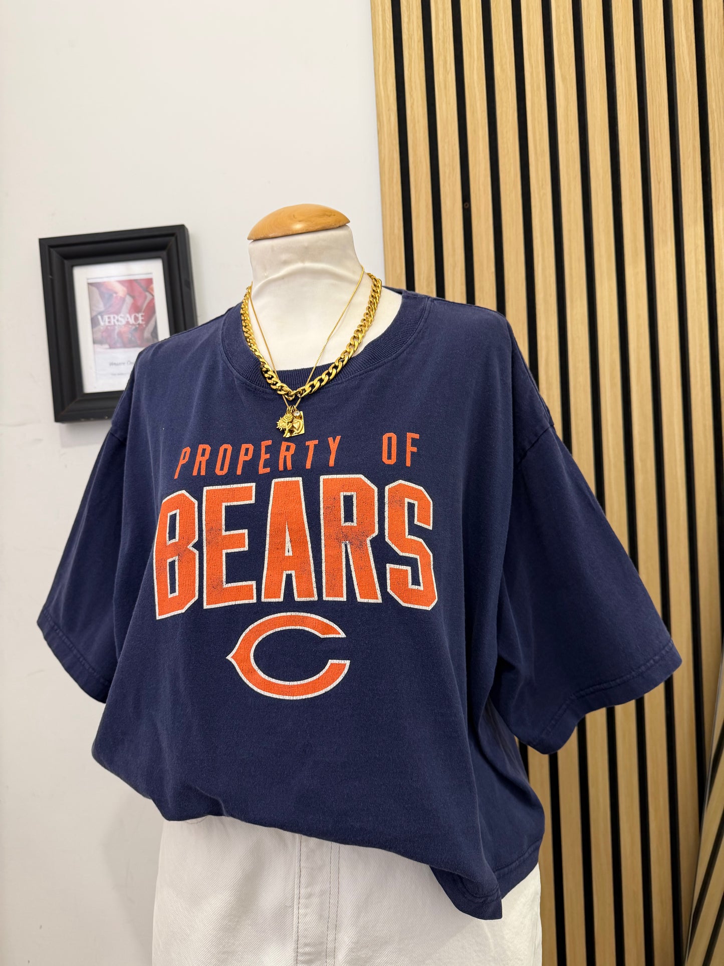 T-shirt crop Vintage Chicago Bears "Property Of"