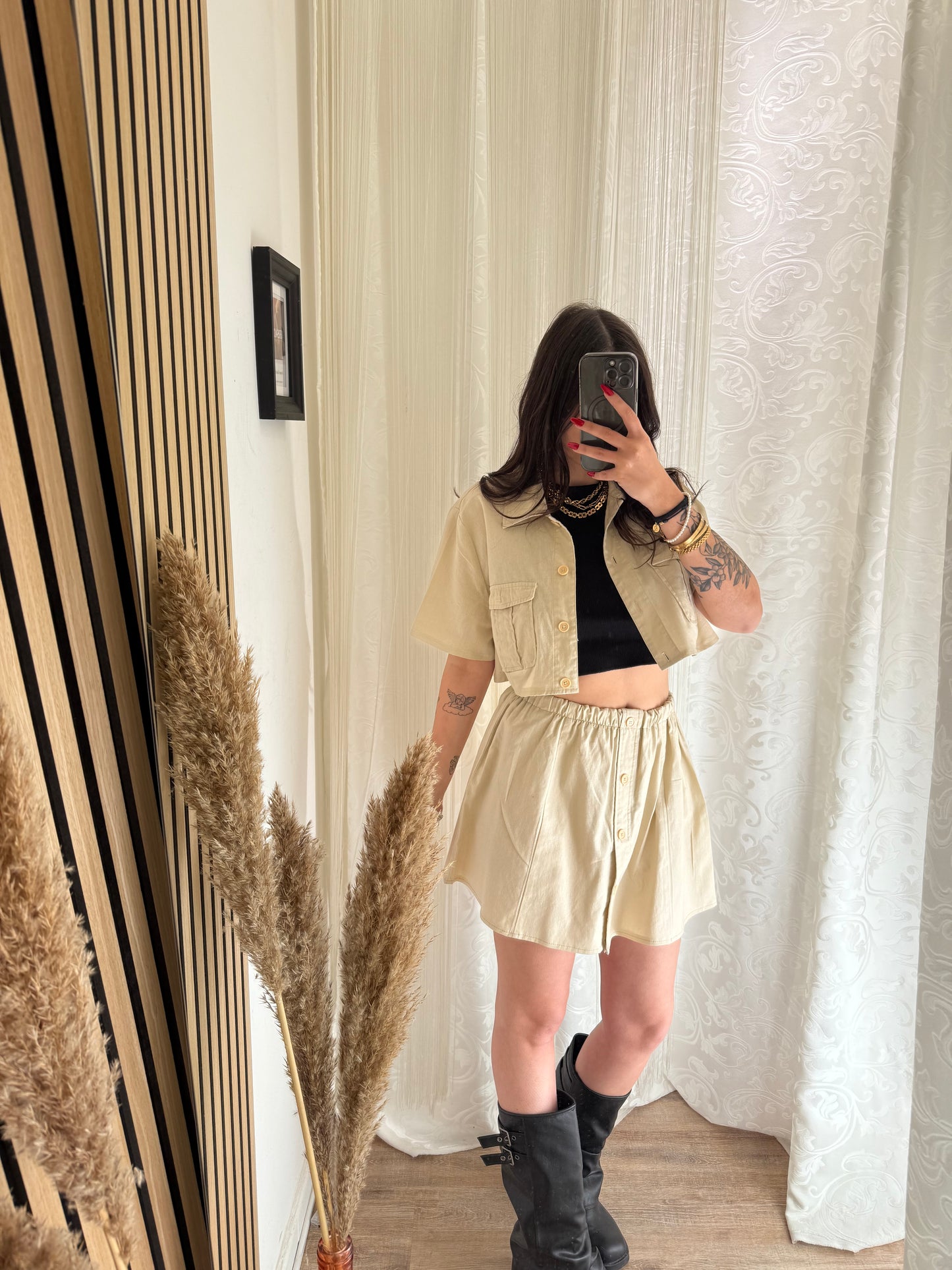 Coordinato Camicia Crop e gonna