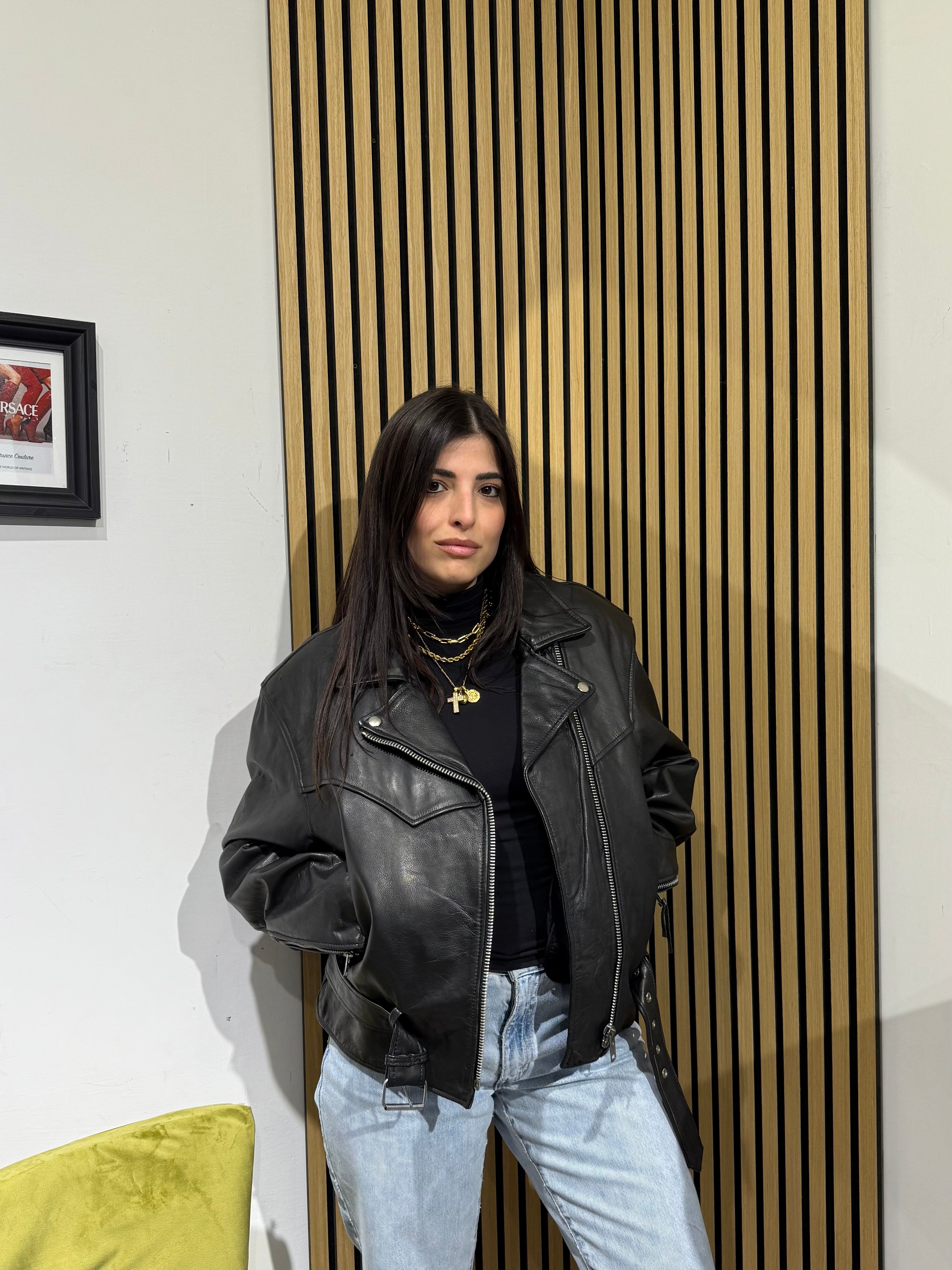 Giacca in Vera Pelle unisex over
