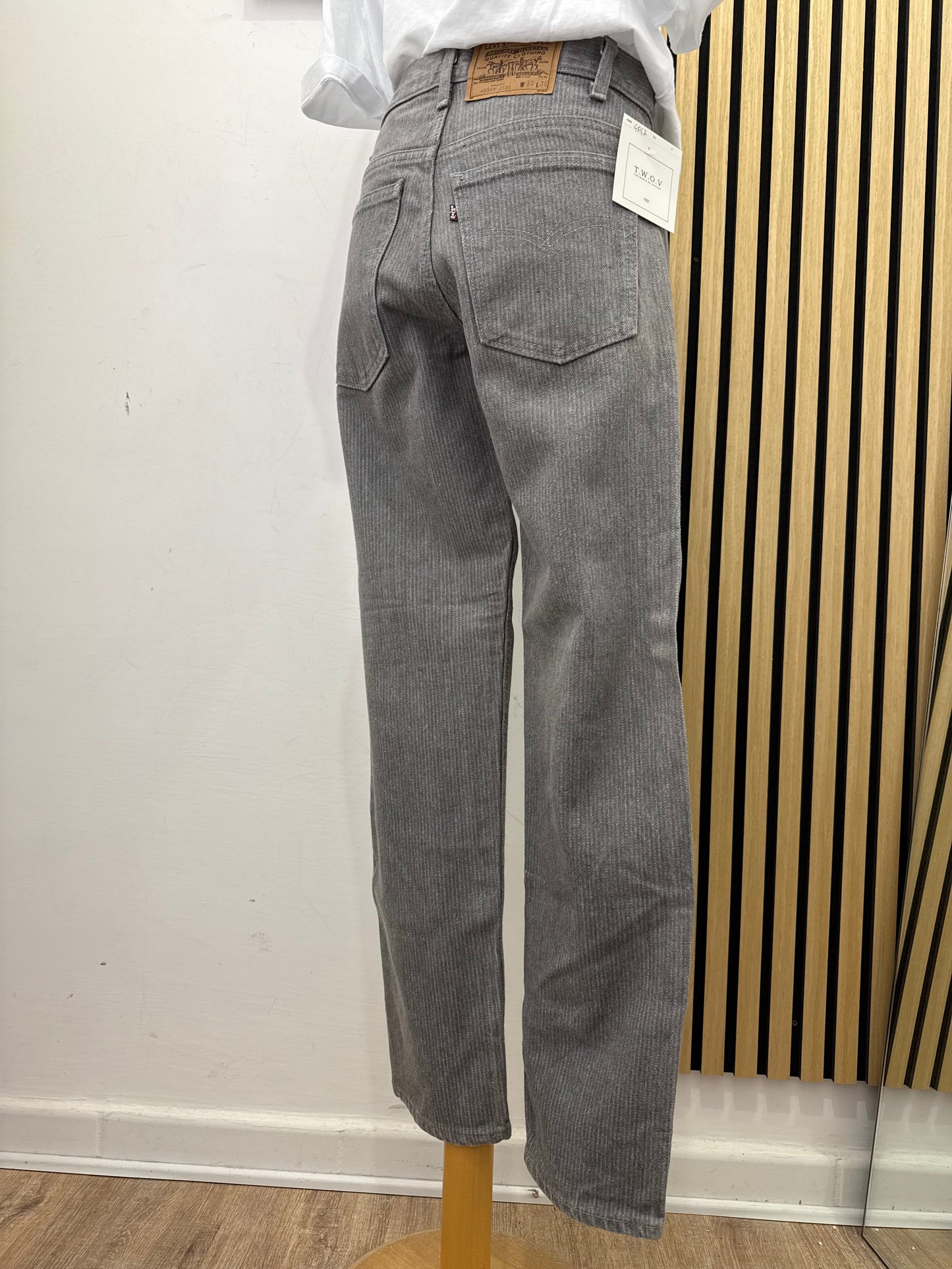 Vintage Levi's Pinstripe Jeans  Grey