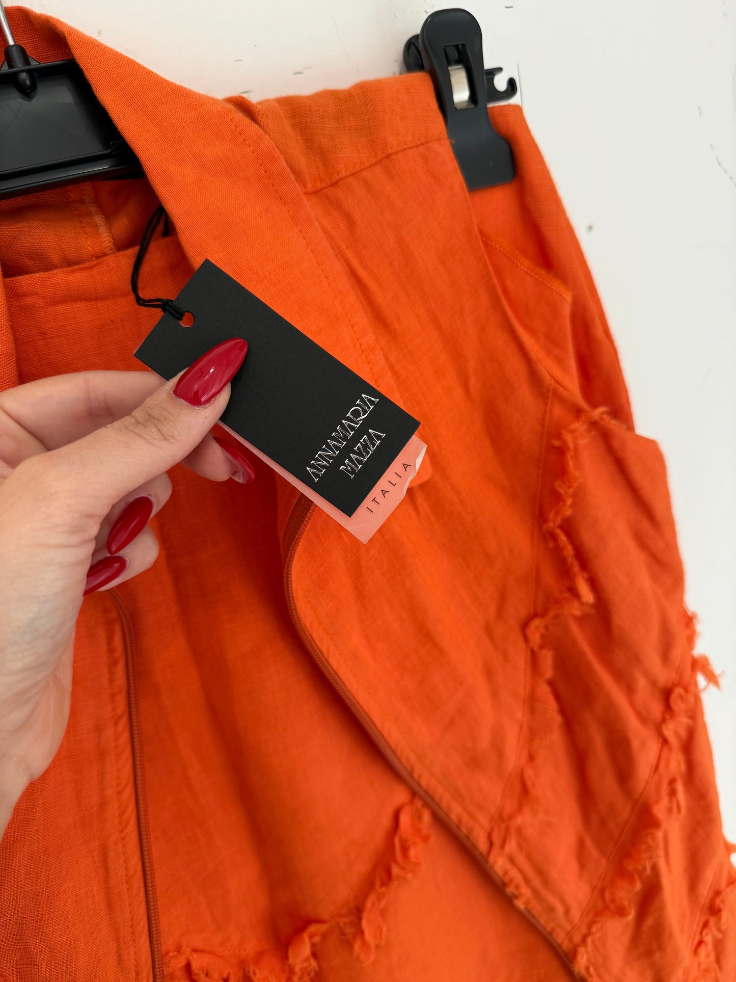 Coordinato 100% lino gilet e gonna lunga