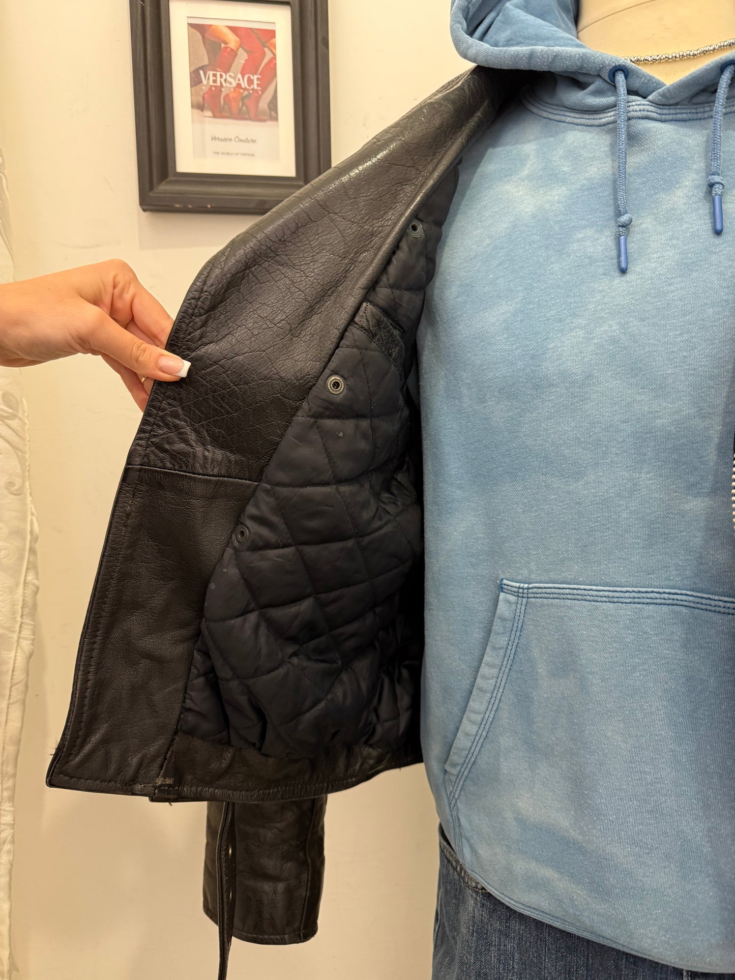 Chiodo in vera pelle, unisex