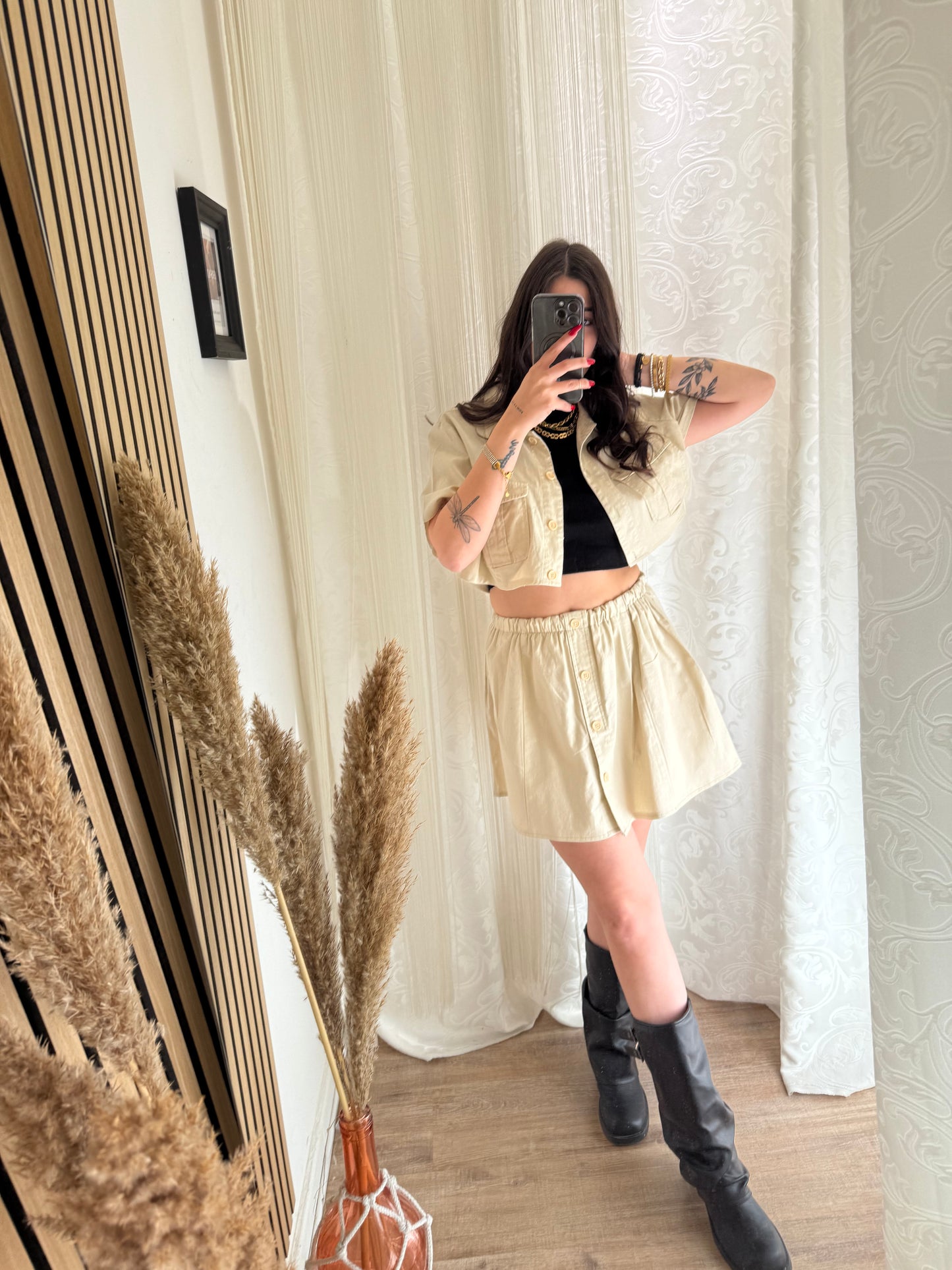 Coordinato Camicia Crop e gonna