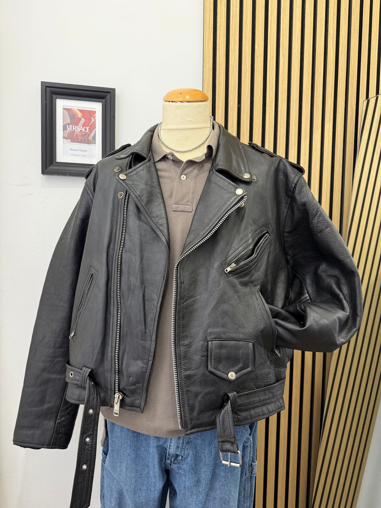 Chiodo in vera pelle, unisex