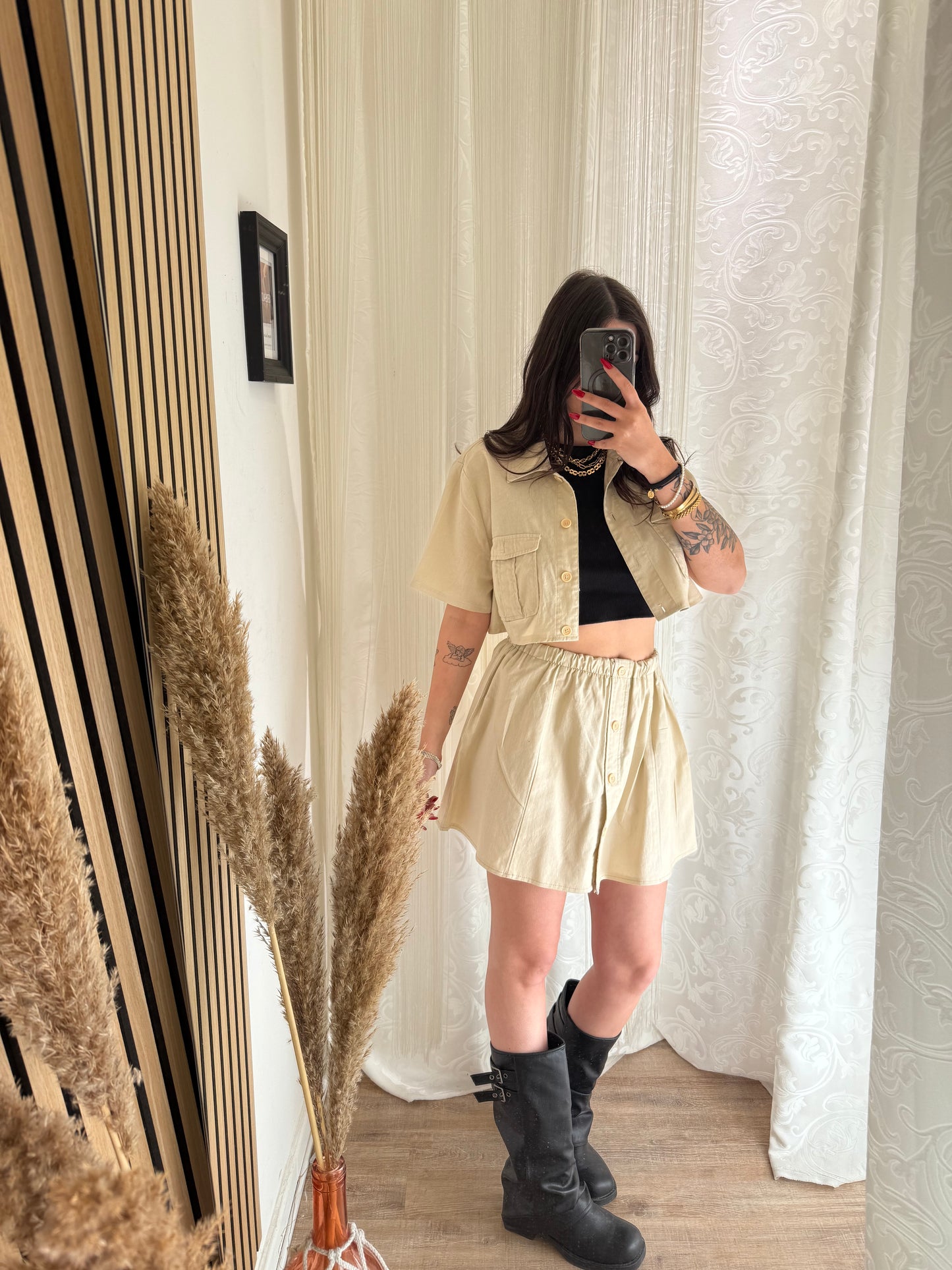 Coordinato Camicia Crop e gonna