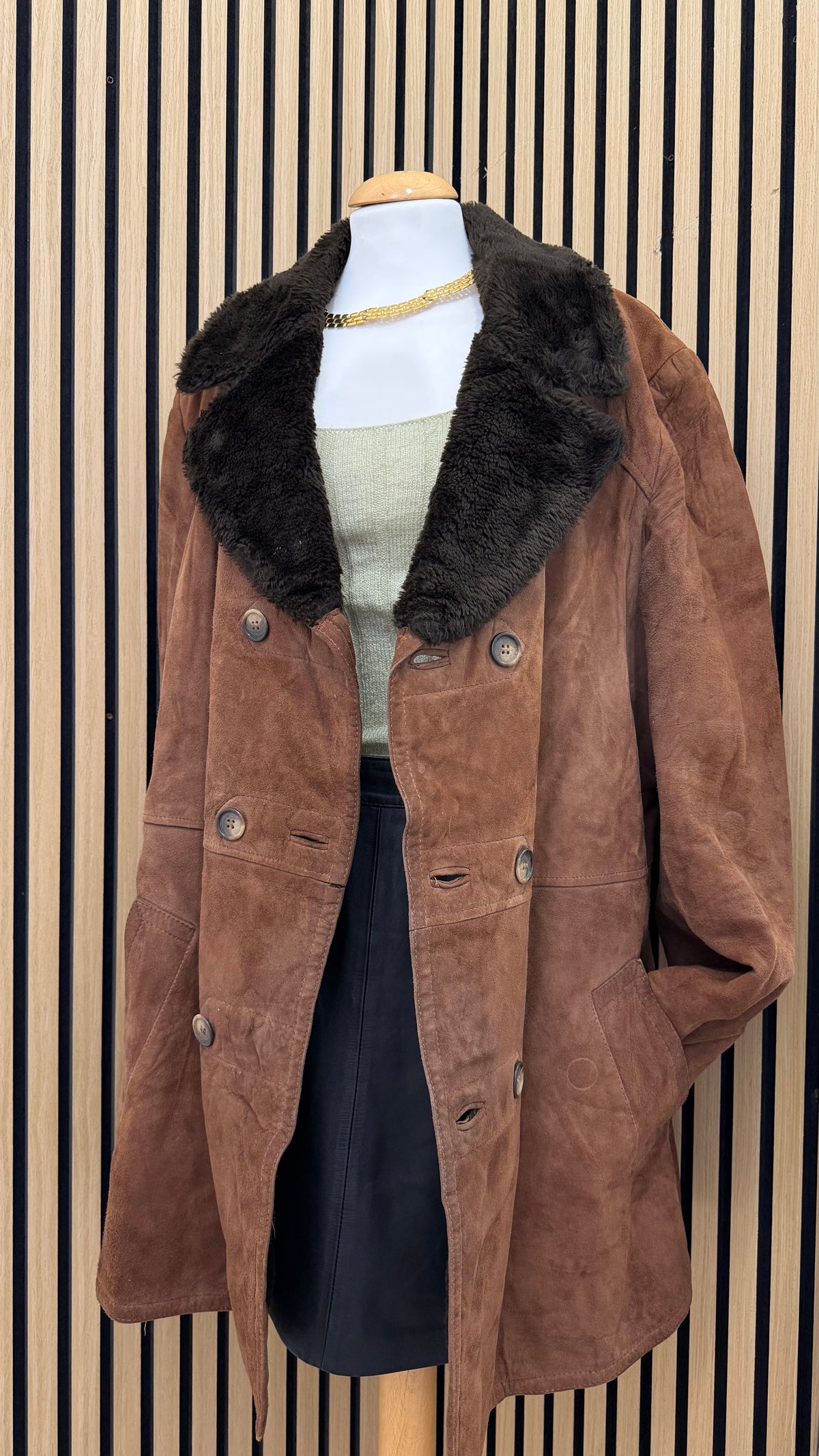 Giaccone Vintage "Gil d'Ar" Taglia 52 in Vera Pelle