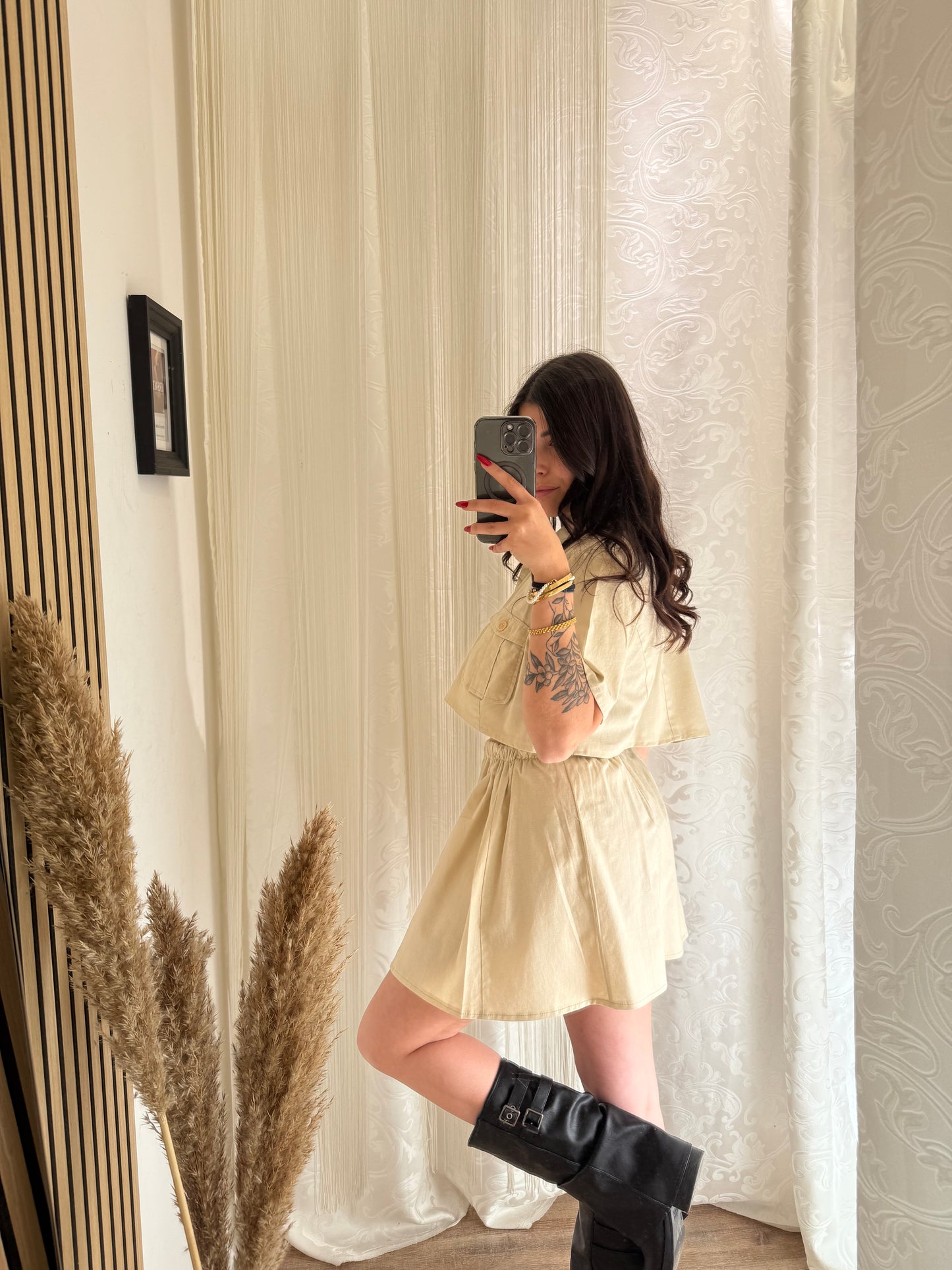 Coordinato Camicia Crop e gonna