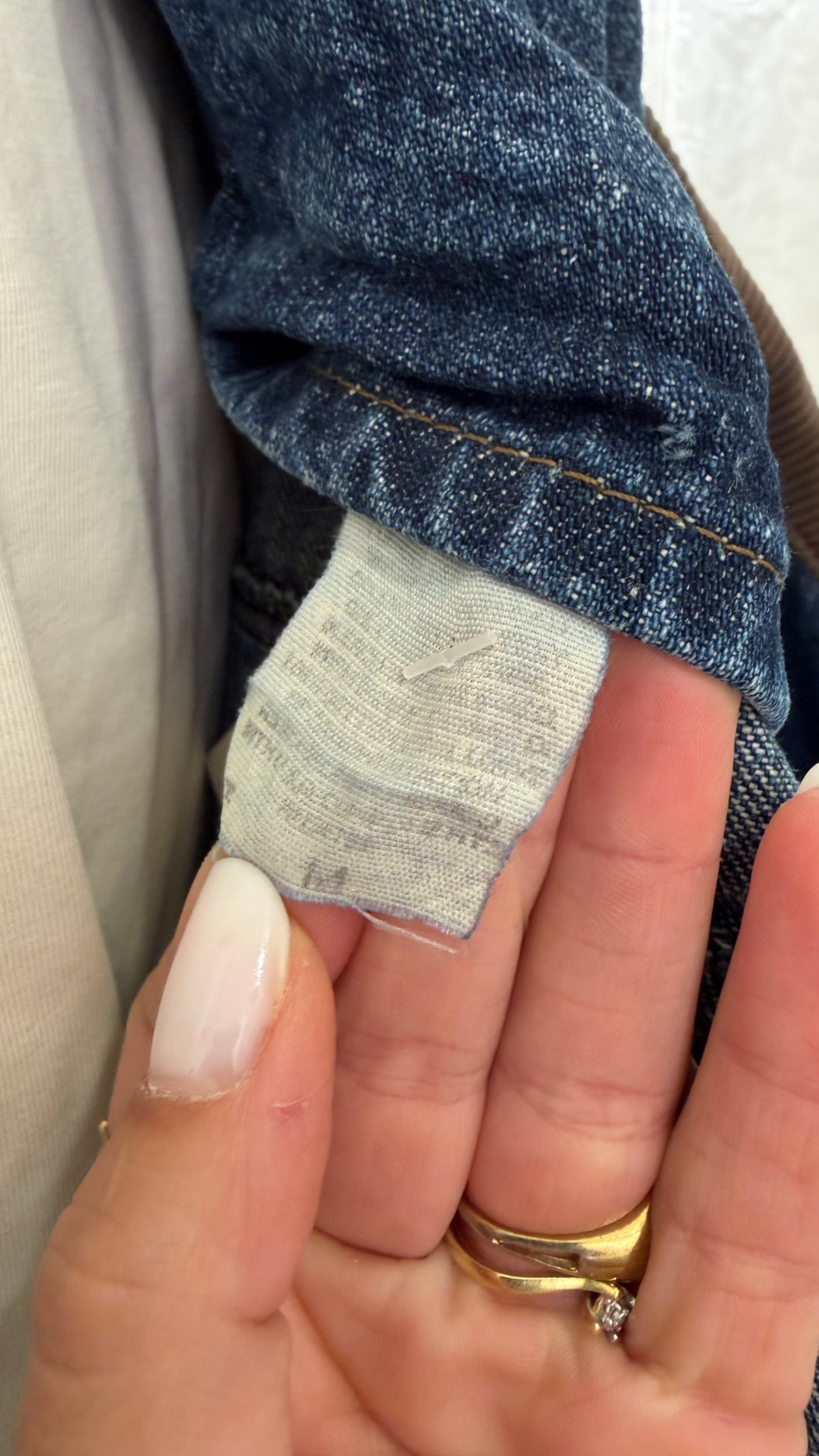 Giacca in Denim Lee con Colletto in Velluto
