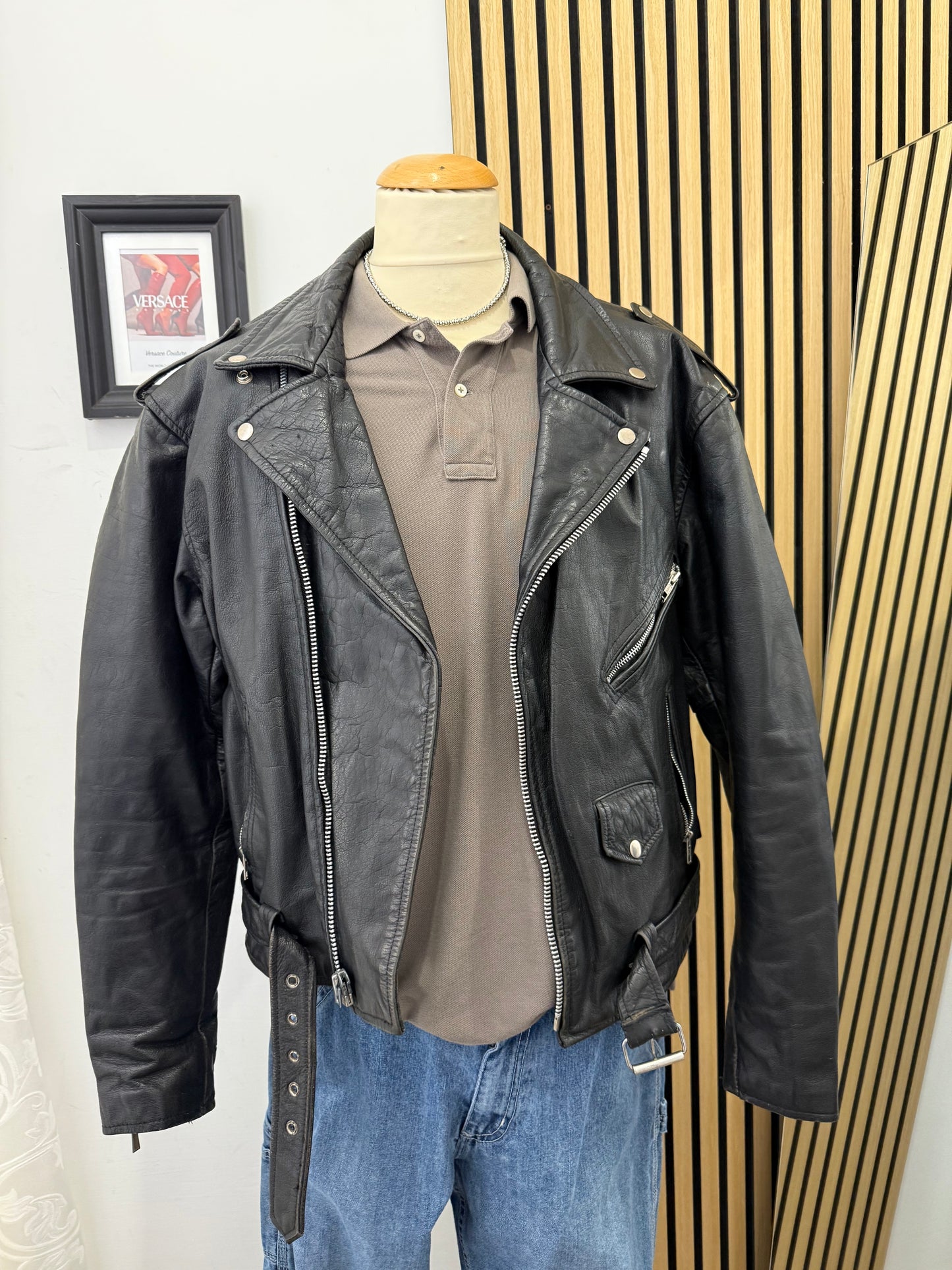 Chiodo in vera pelle, unisex