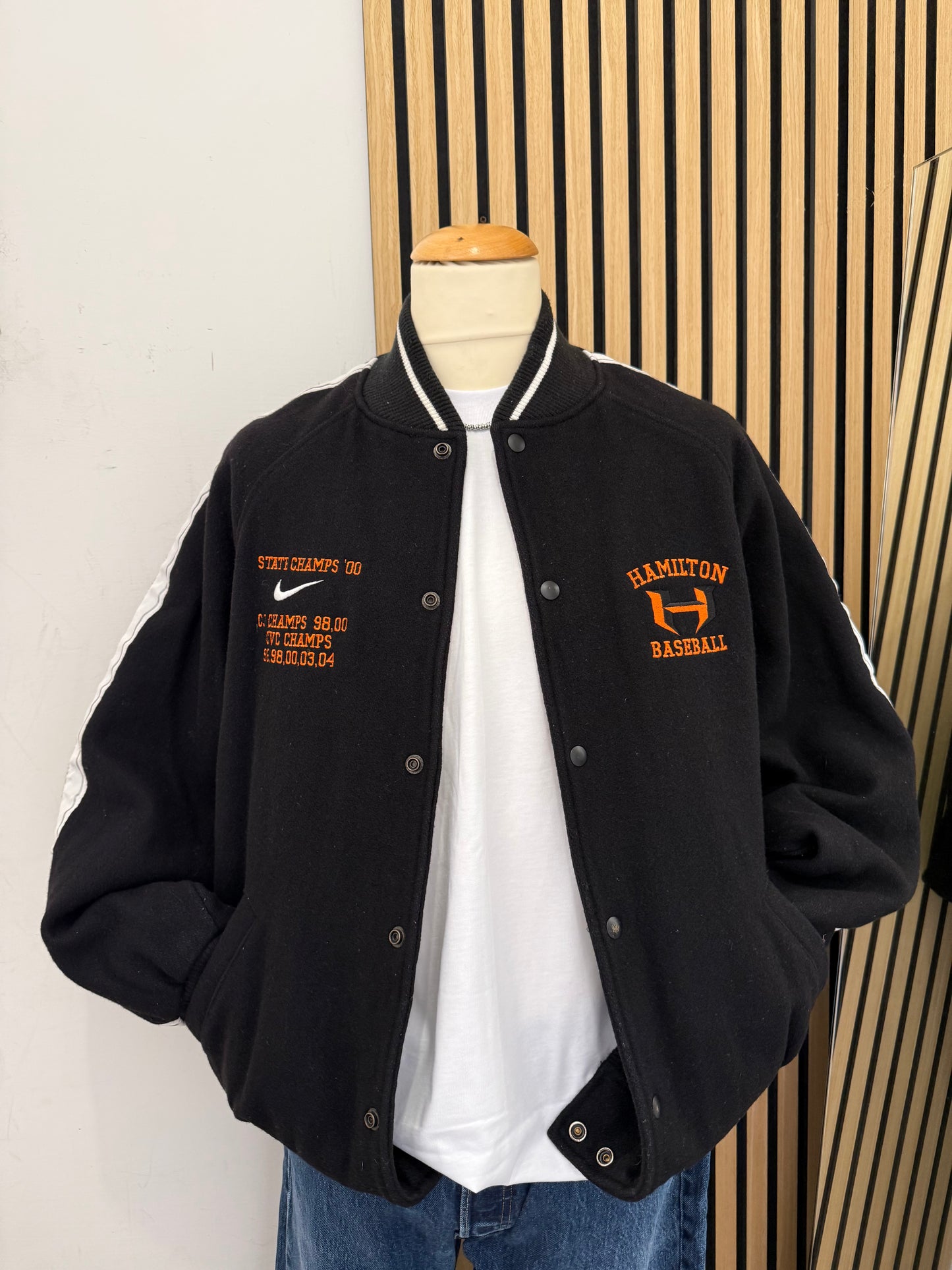 Giacca Varsity Nike Hamilton Baseball - Vintage '00s