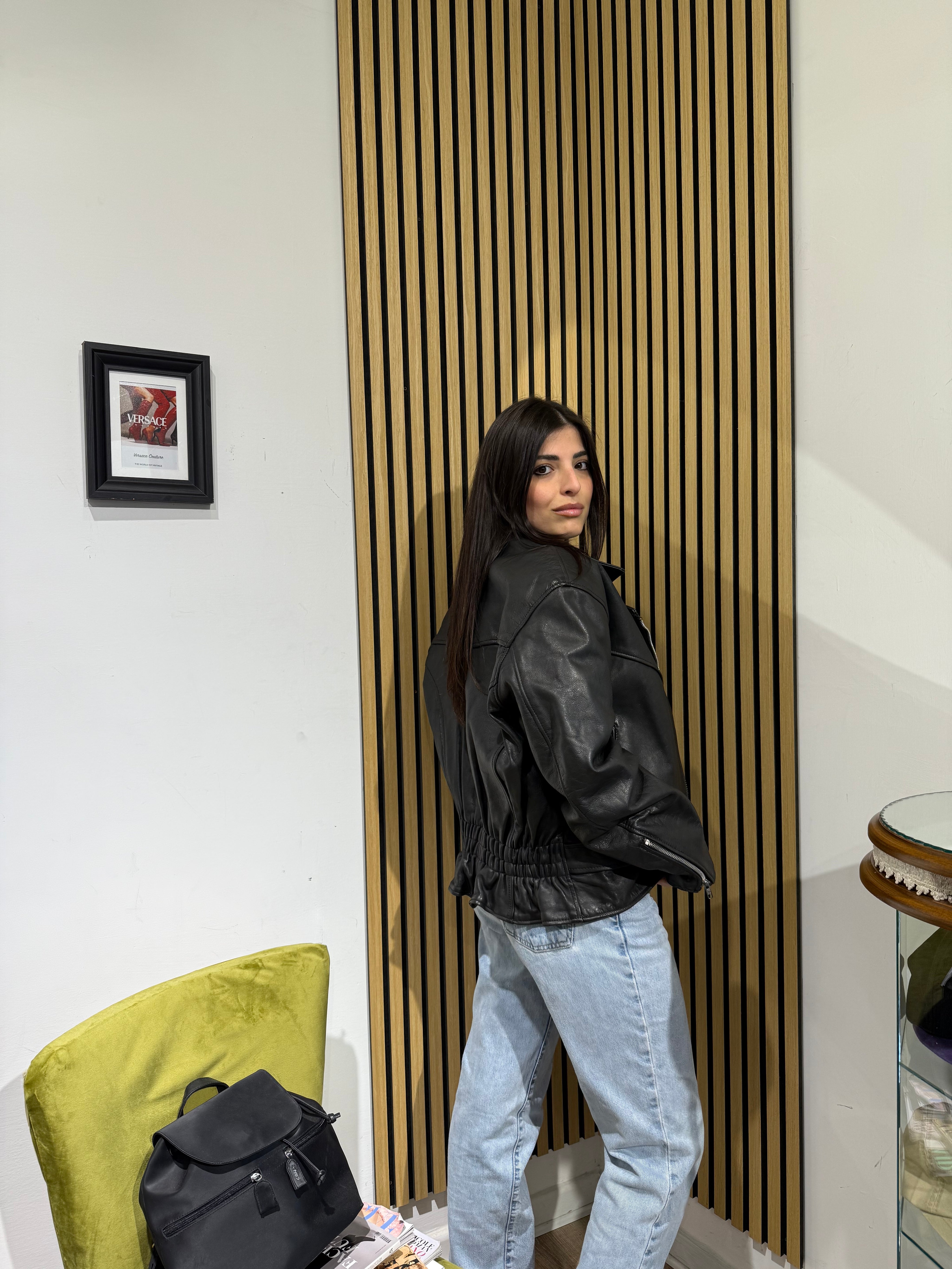 Giacca in Vera Pelle unisex over