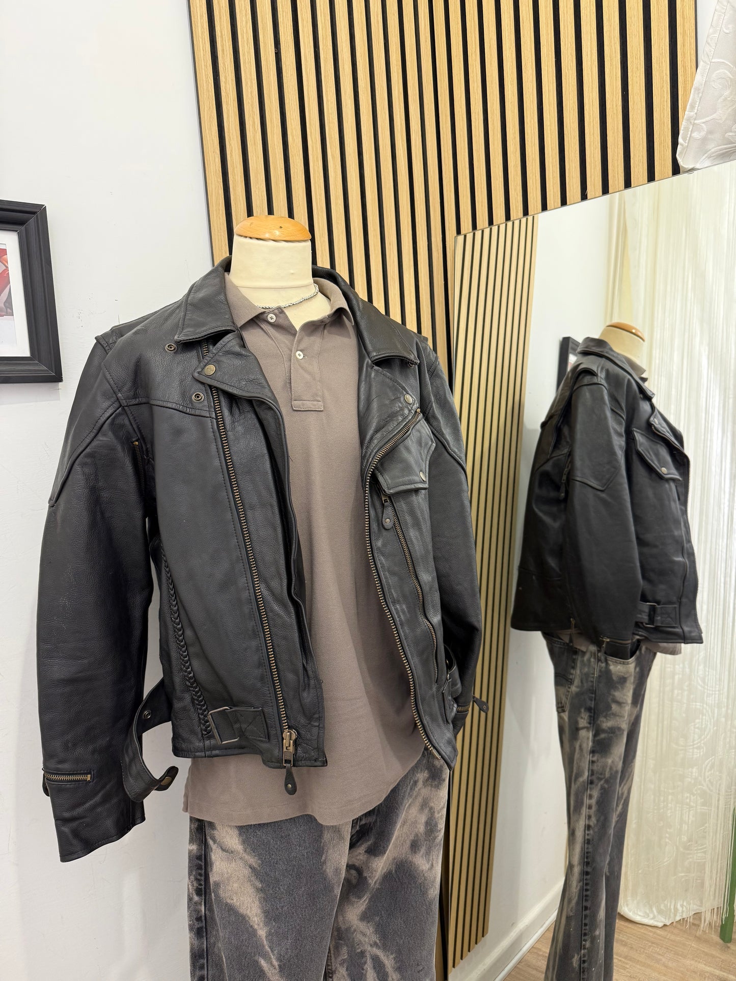 Chiodo in vera pelle, unisex