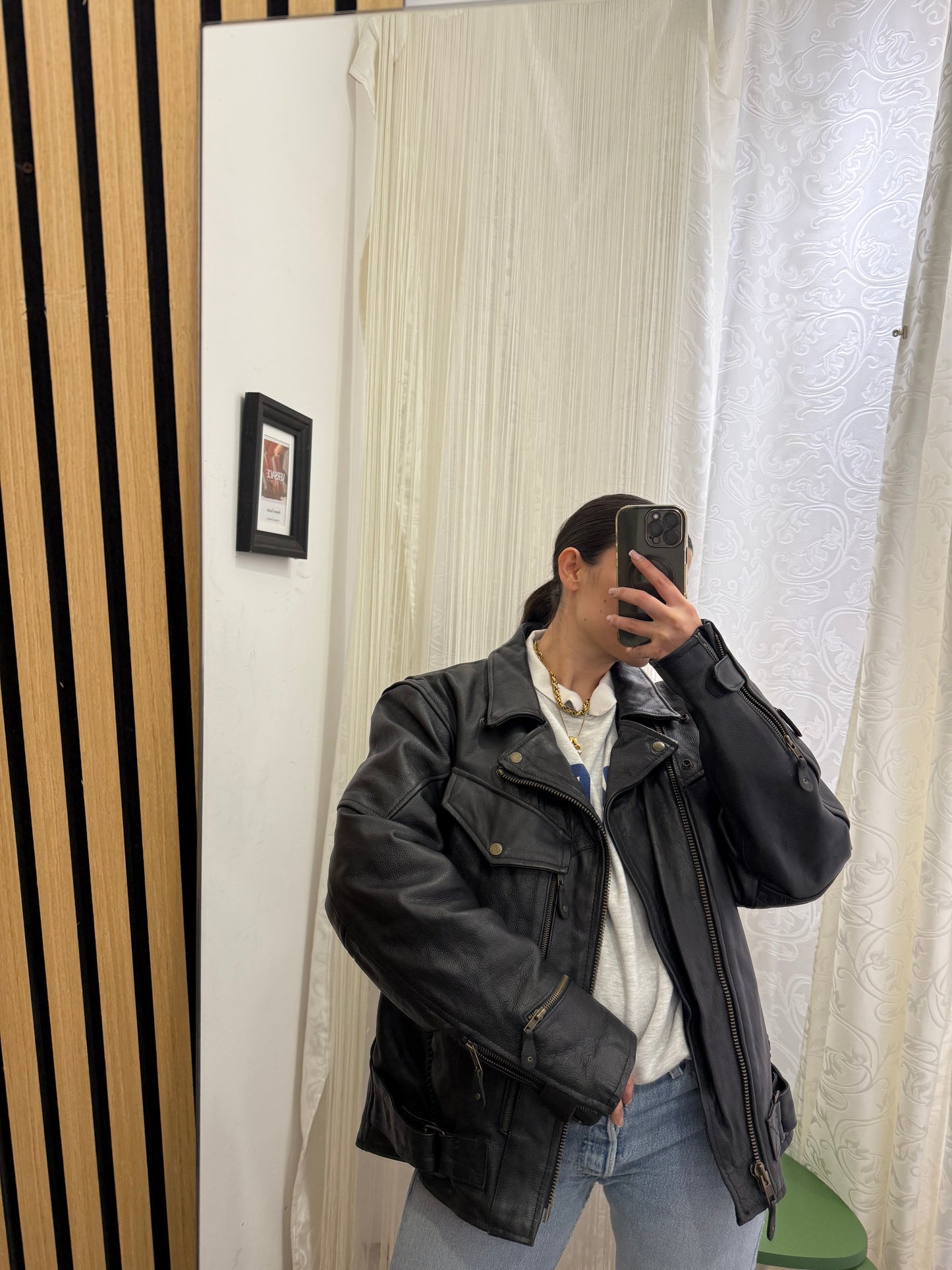 Chiodo in vera pelle, unisex