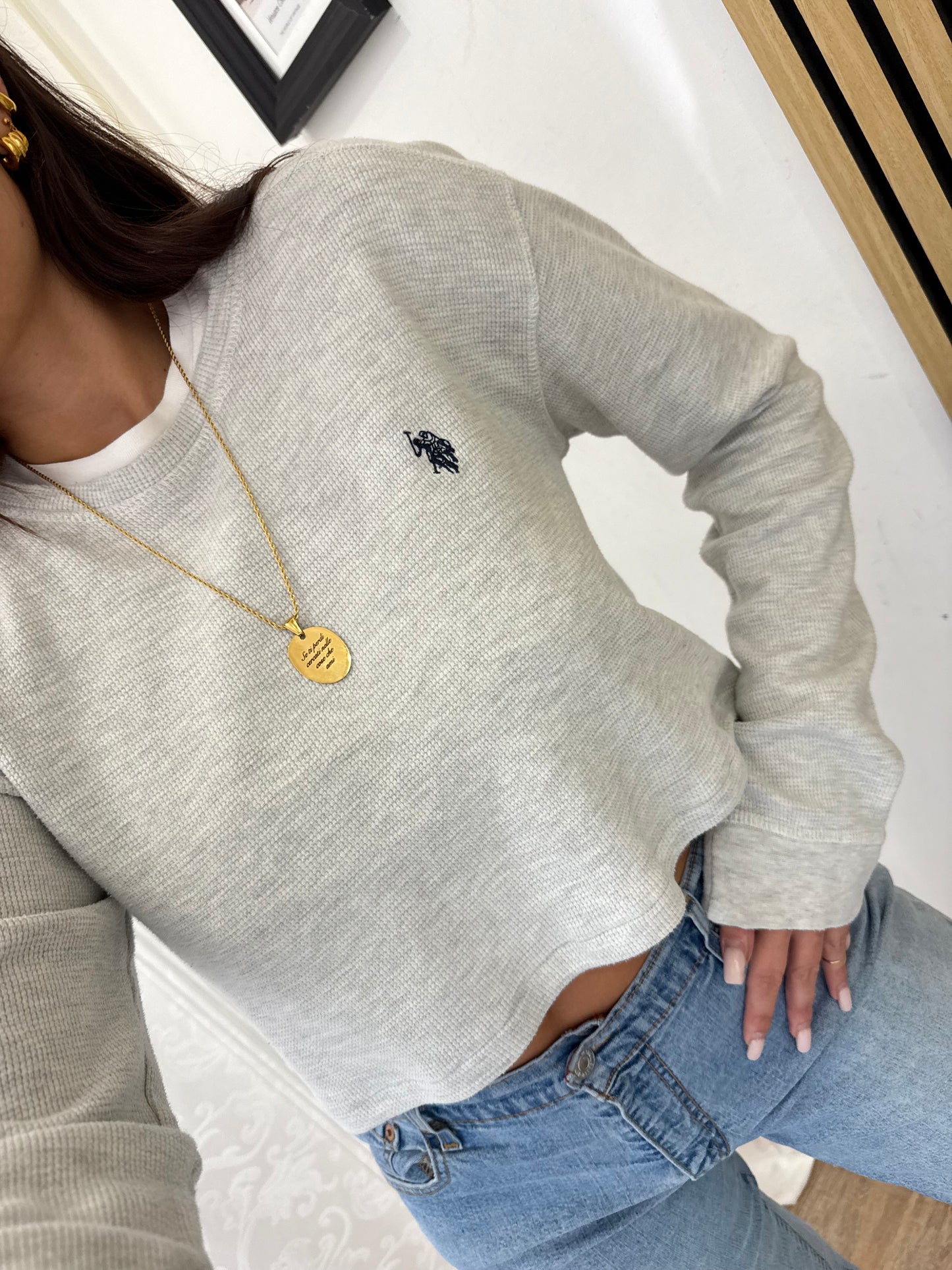 Maglietta crop U.S. polo